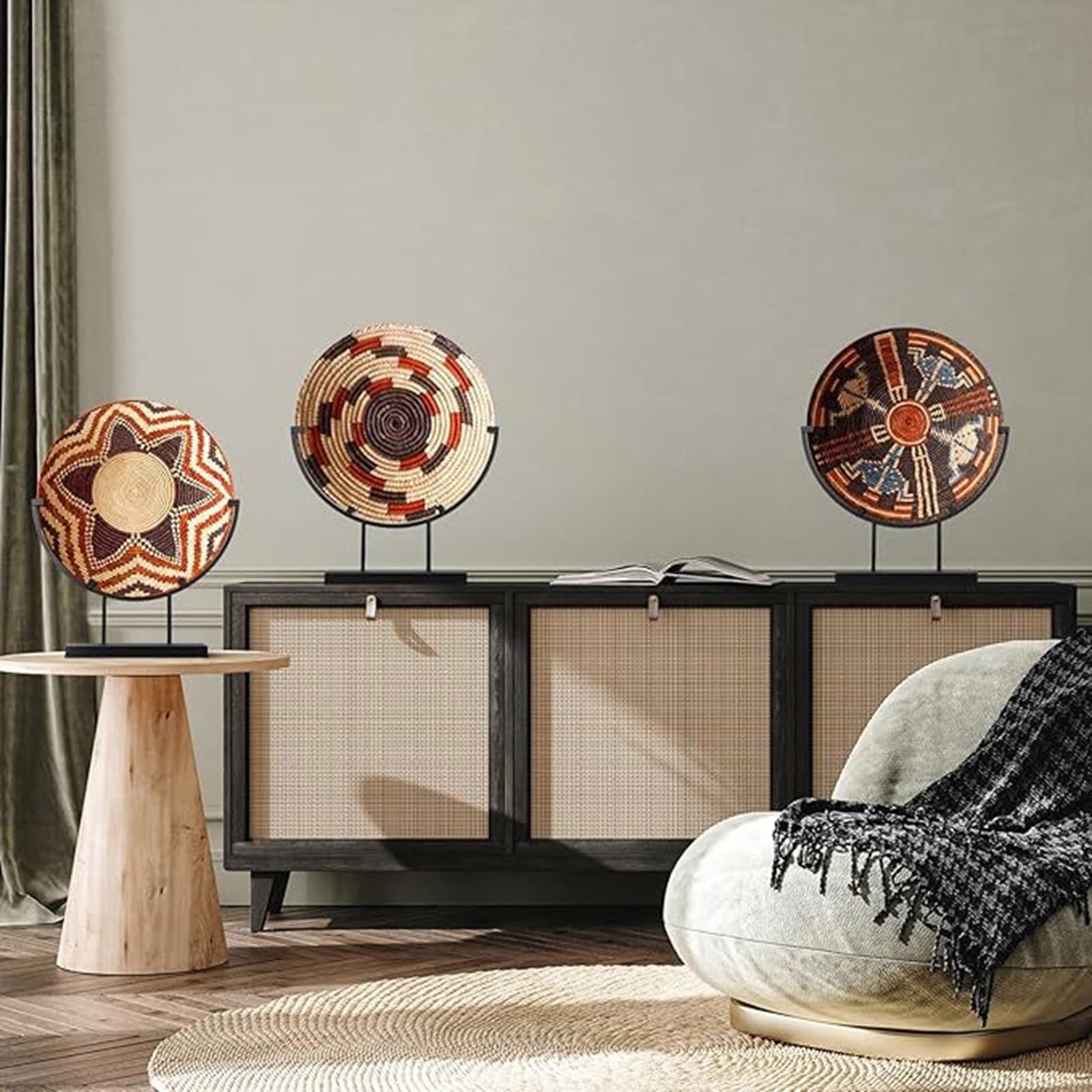 Présentoir Rond en Métal pour d'art en Vitrail Et De Création Circulaire Idéal pour Les Décorations De Maison Et De Bureau Base De D'affichage De