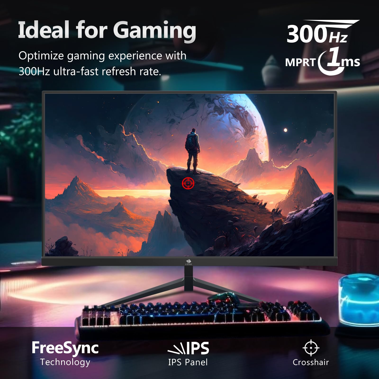 Amazon.com: Z-Edge 24.5 inch 300Hz 280Hz 240Hz Gaming Monitor