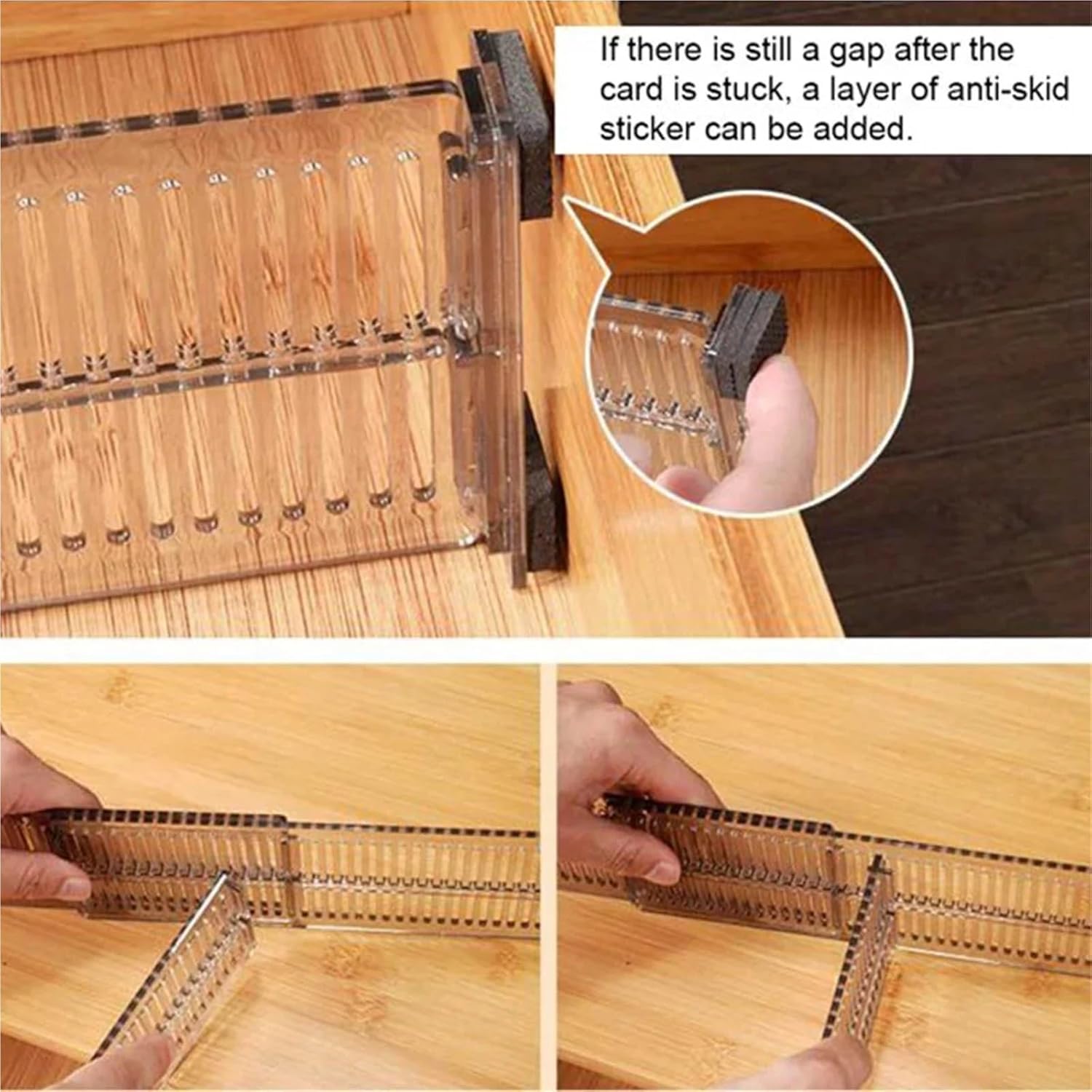 2/4/6/8/10Pcs Adjustable Drawer Dividers Expandable Clear Drawers Separators For Home Kitchen Closet Organizers For Clothes(Transparent-10Pcs)