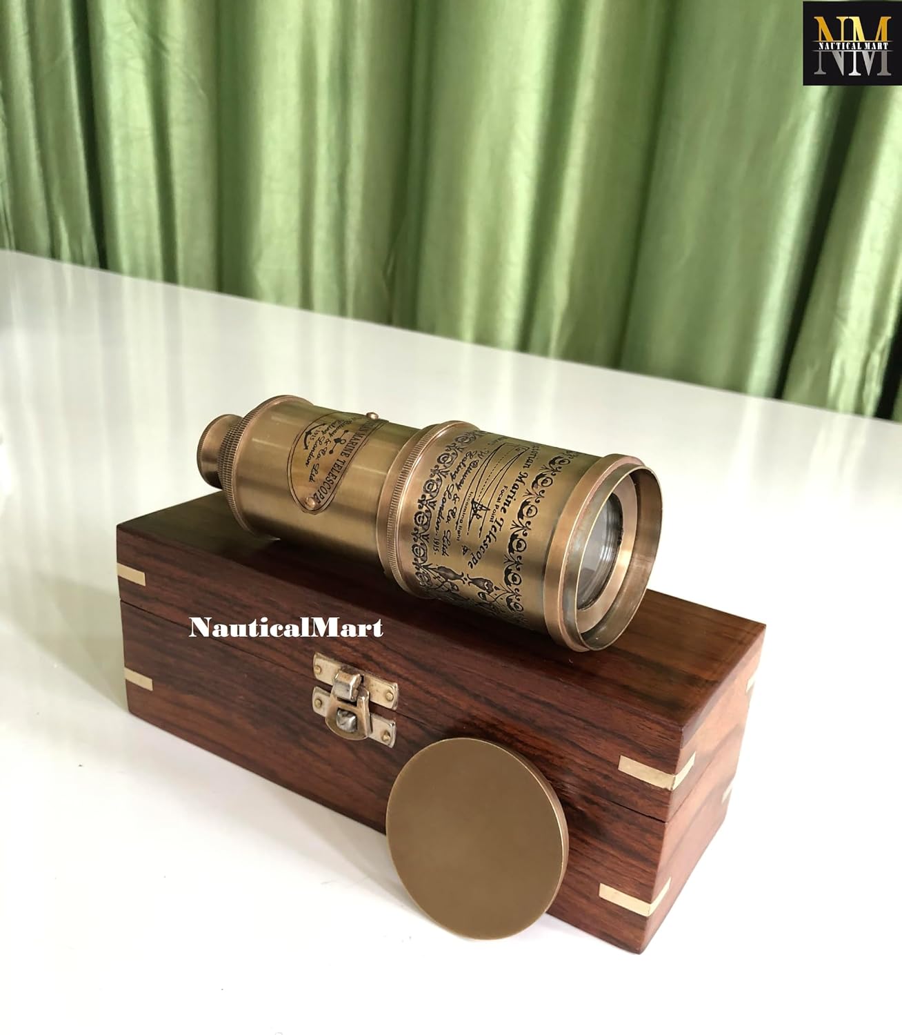Brass Captain's Telescope with Glass Optics and High Magnification Vintage Replica 20" Brass Telescope Victorian 1915 Marine Nautical Gift Antique Spyglass