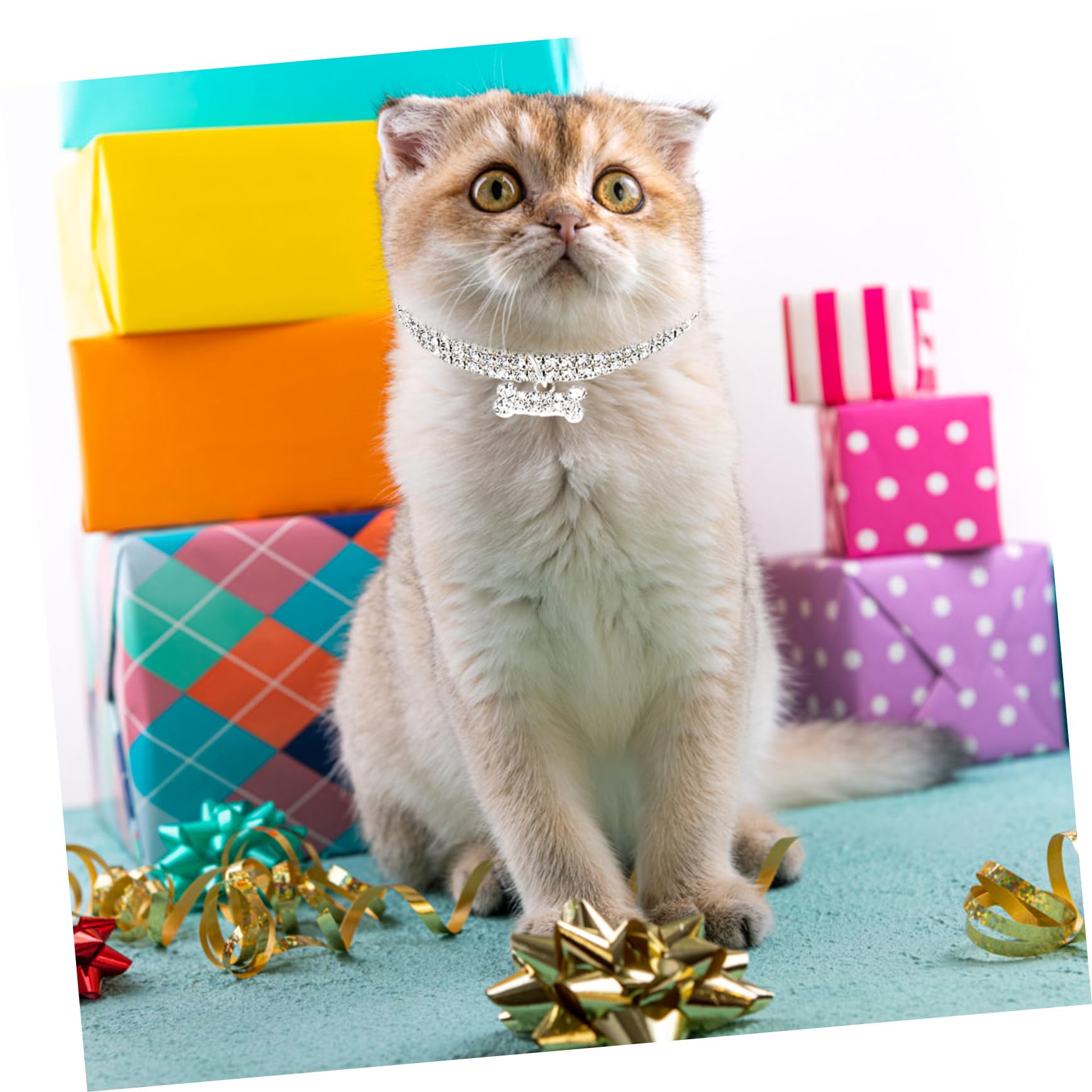 BESPORTBLE 9pezzi Collana Per Animali Domestici Con Strass Da Resistente All Usura e Portatile Per Cani e Gatti Design Creativo Per Look Elegante e Distintivo