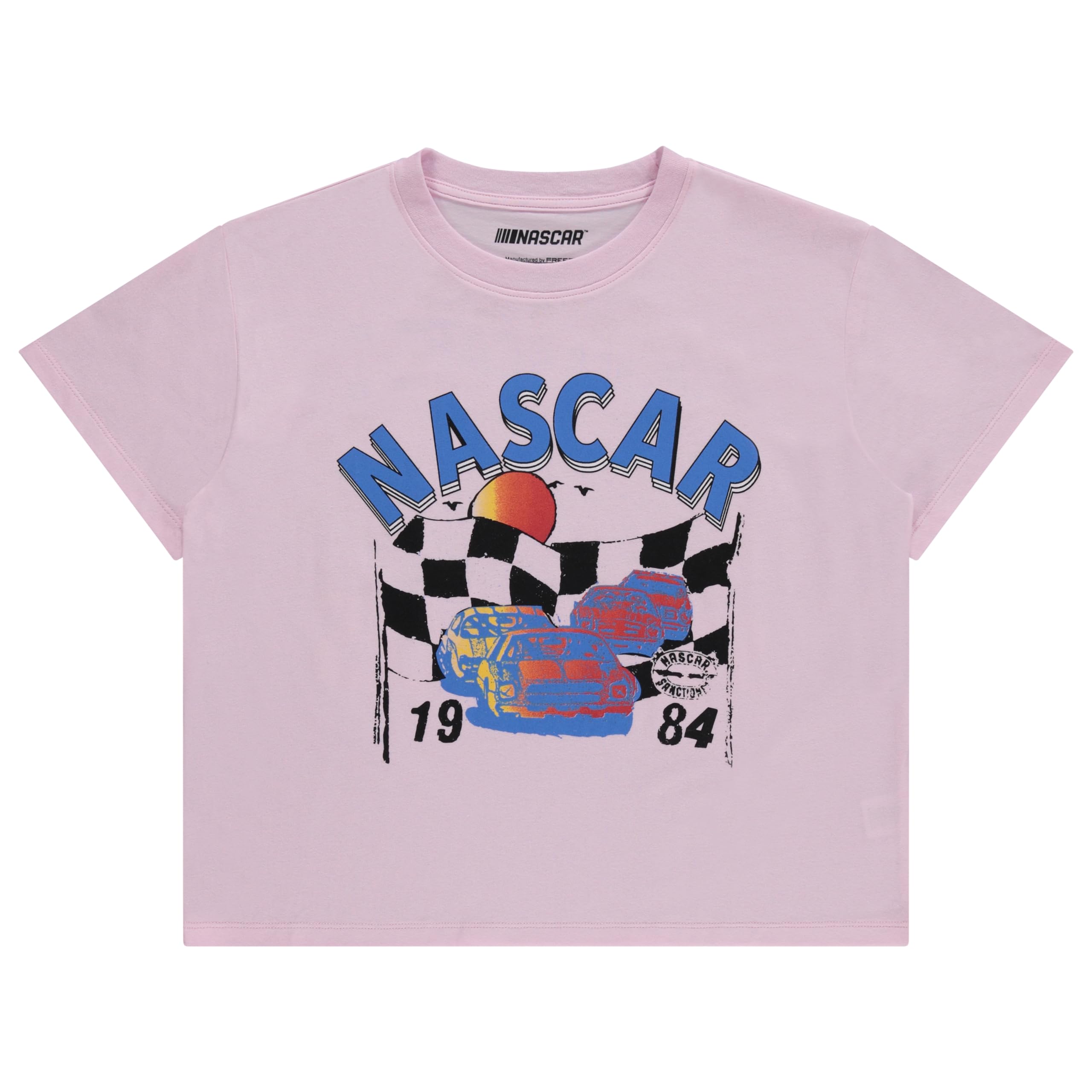 NASCAR Ladies Racing Fashion Shirt - Ladies Classic Racing Tee Front and Back Skimmer Crop Top Tee