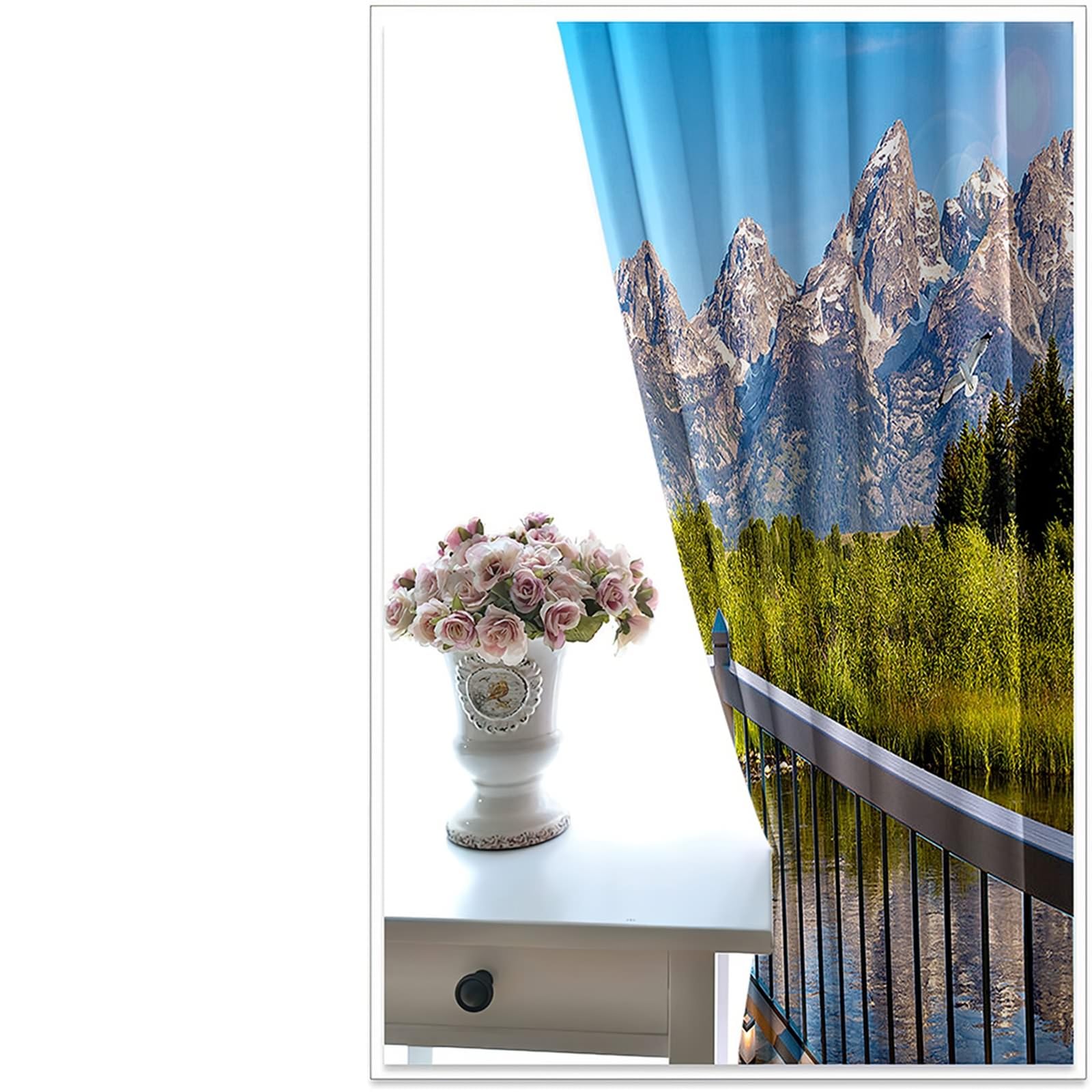 Zasłony zaciemniające, zestaw 2 paneli o długości 213 cm, zasłony zaciemniające do pokoju, 40 szer. x 213 dł., balkonowe i nad jezioro, dekoracje termiczne, zasłony okienne do sypialni