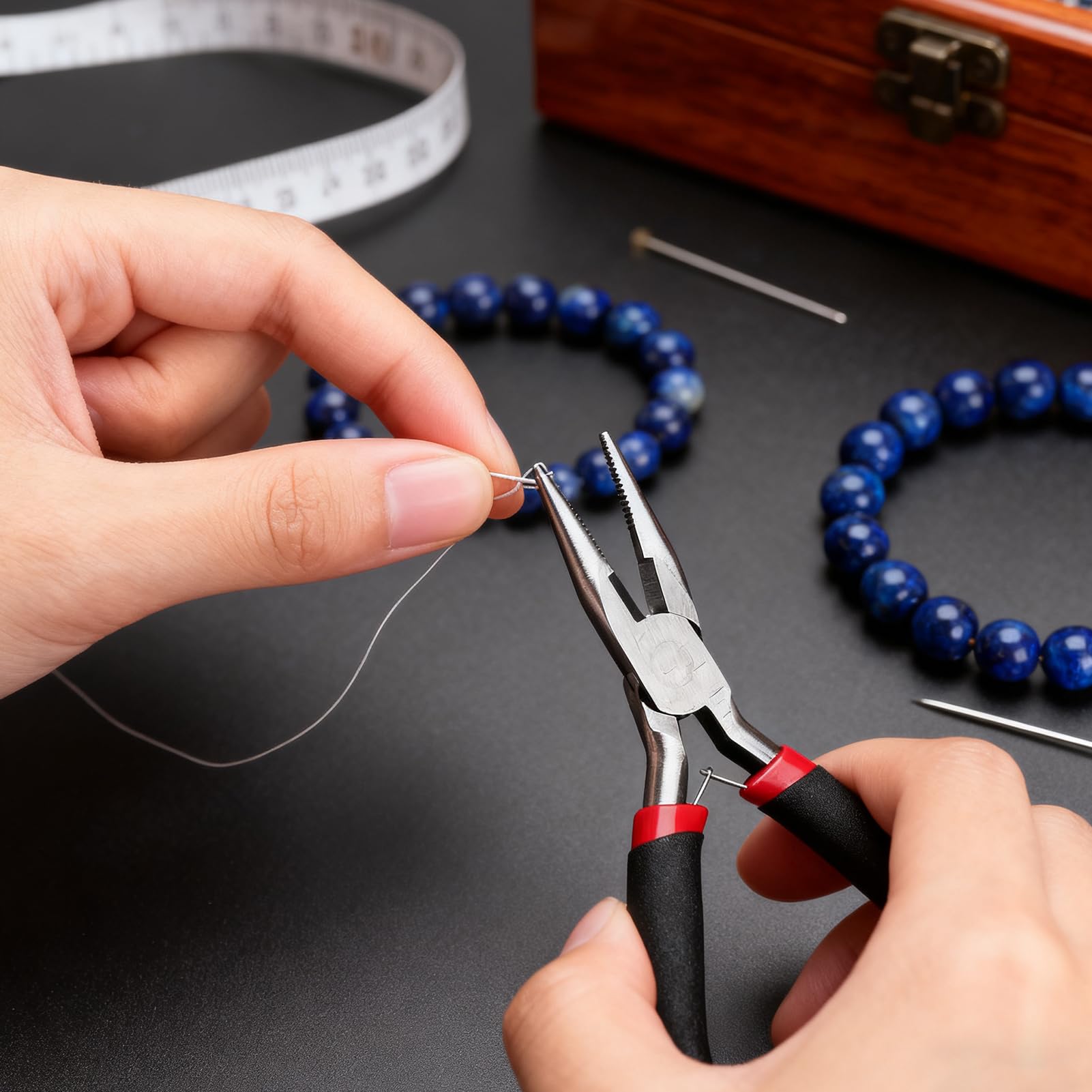 LetCart Kit de suministros para hacer joyas con herramientas, cables y elementos para reparación de joyas y abalorios — Juego perfecto para principiantes y profesionales en creación de joyas