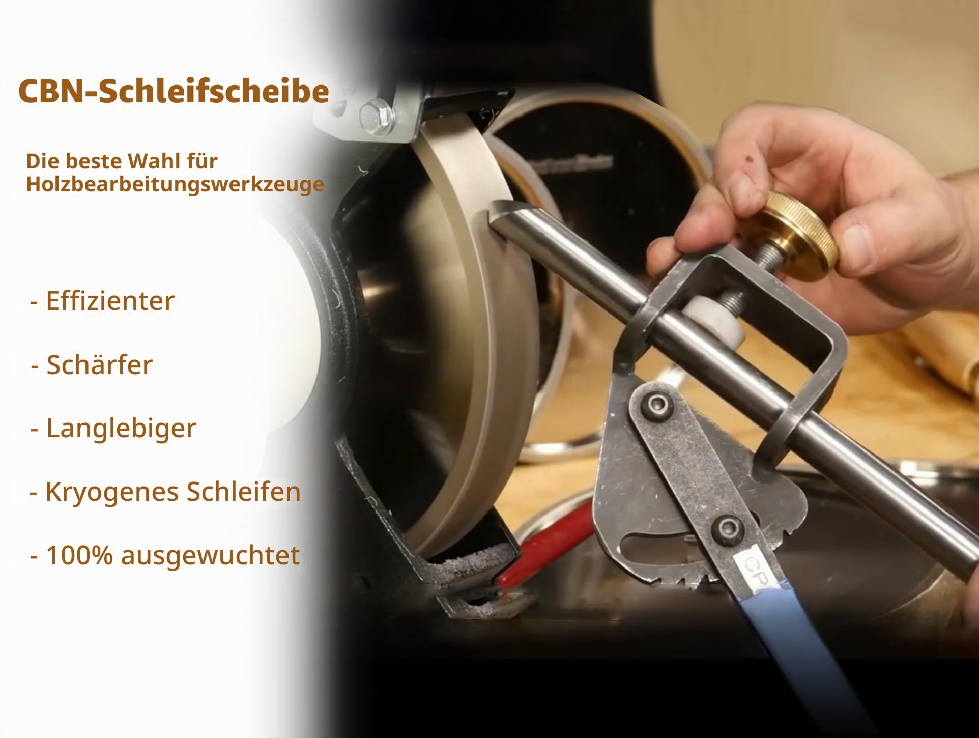 CBN Schleifscheibe 150mm, 12.7mm Dorn * 25mm Breit, für alle Arten von 6 Zoll Tischschleifern (Körnung 320)