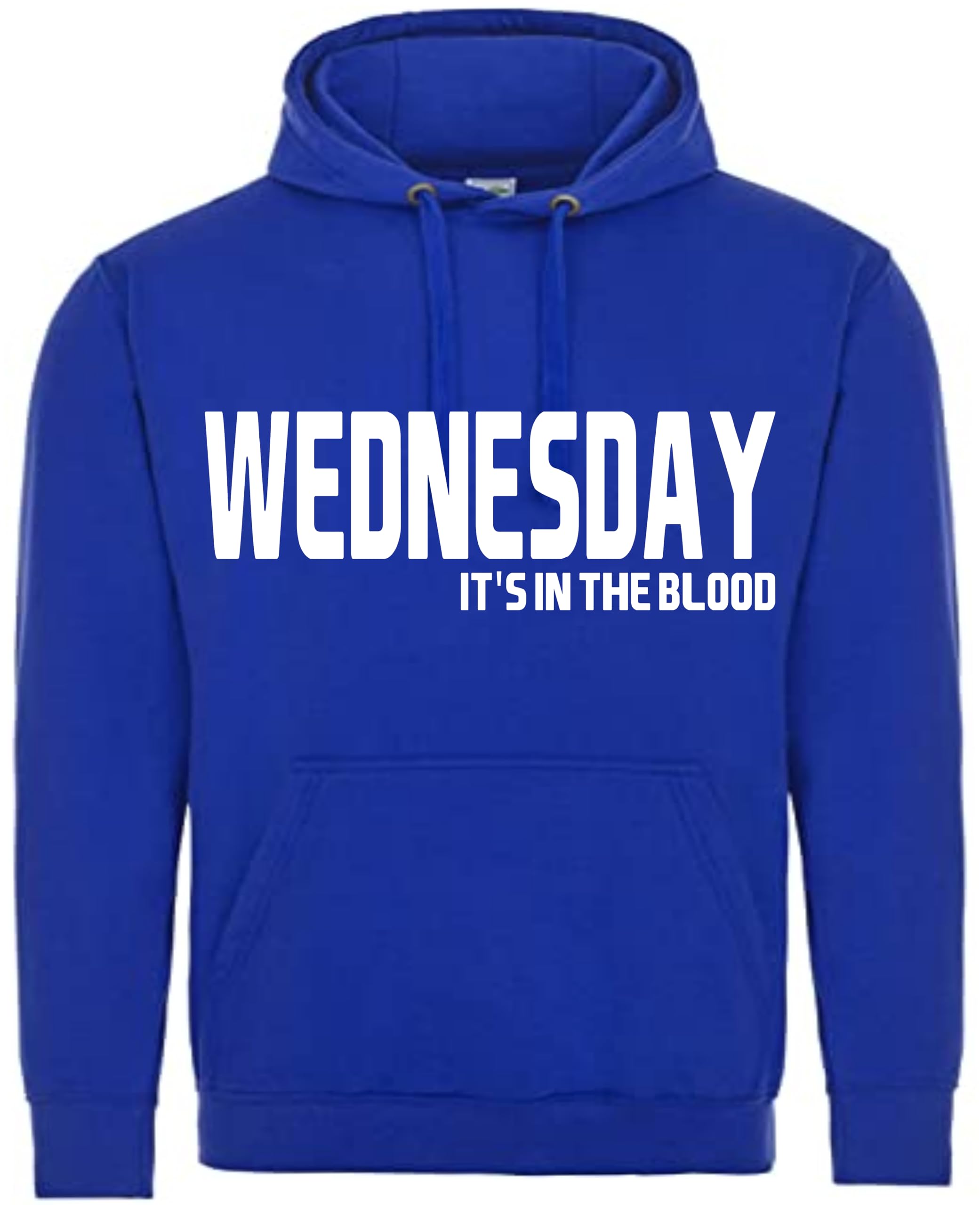 All About The Print Men's Black It's In The Blood Wednesday Hoodie Jumper Football Gift Premium Clothing Sheffield