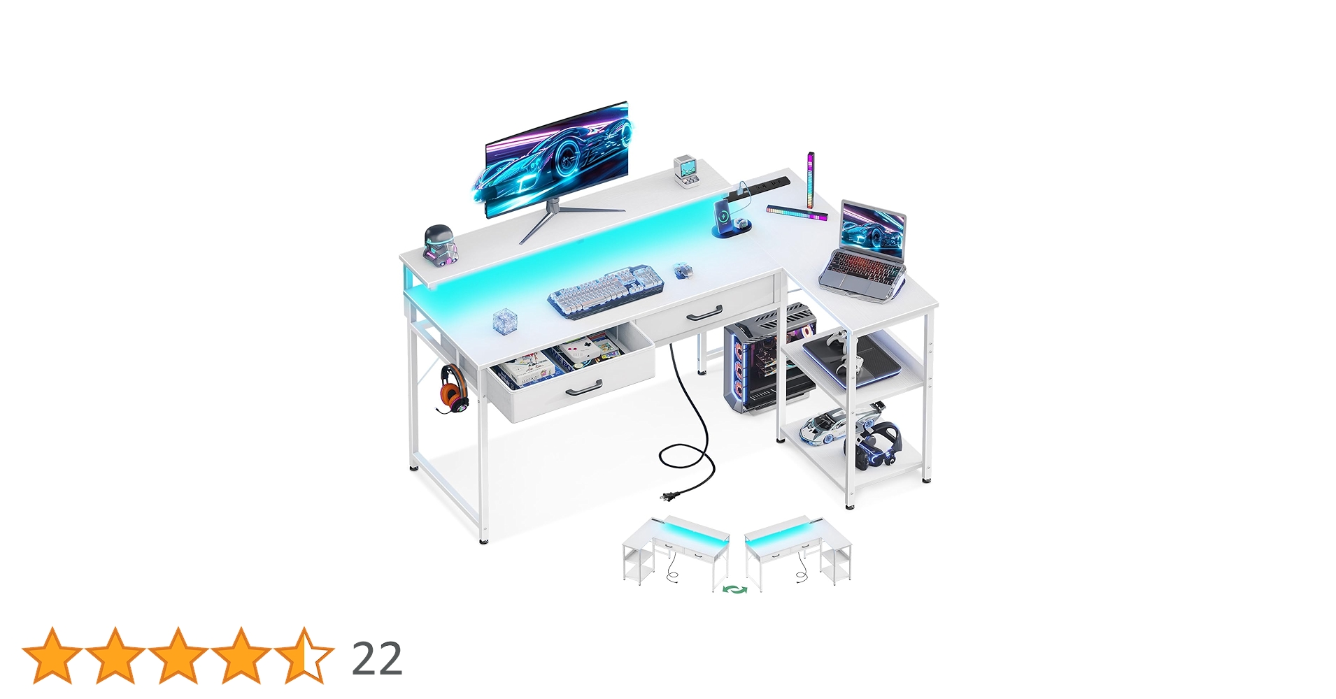 AODK L字デスク パソコンデスク Amazon | AODK l字デスク パソコンデスク L字型 ゲーミング