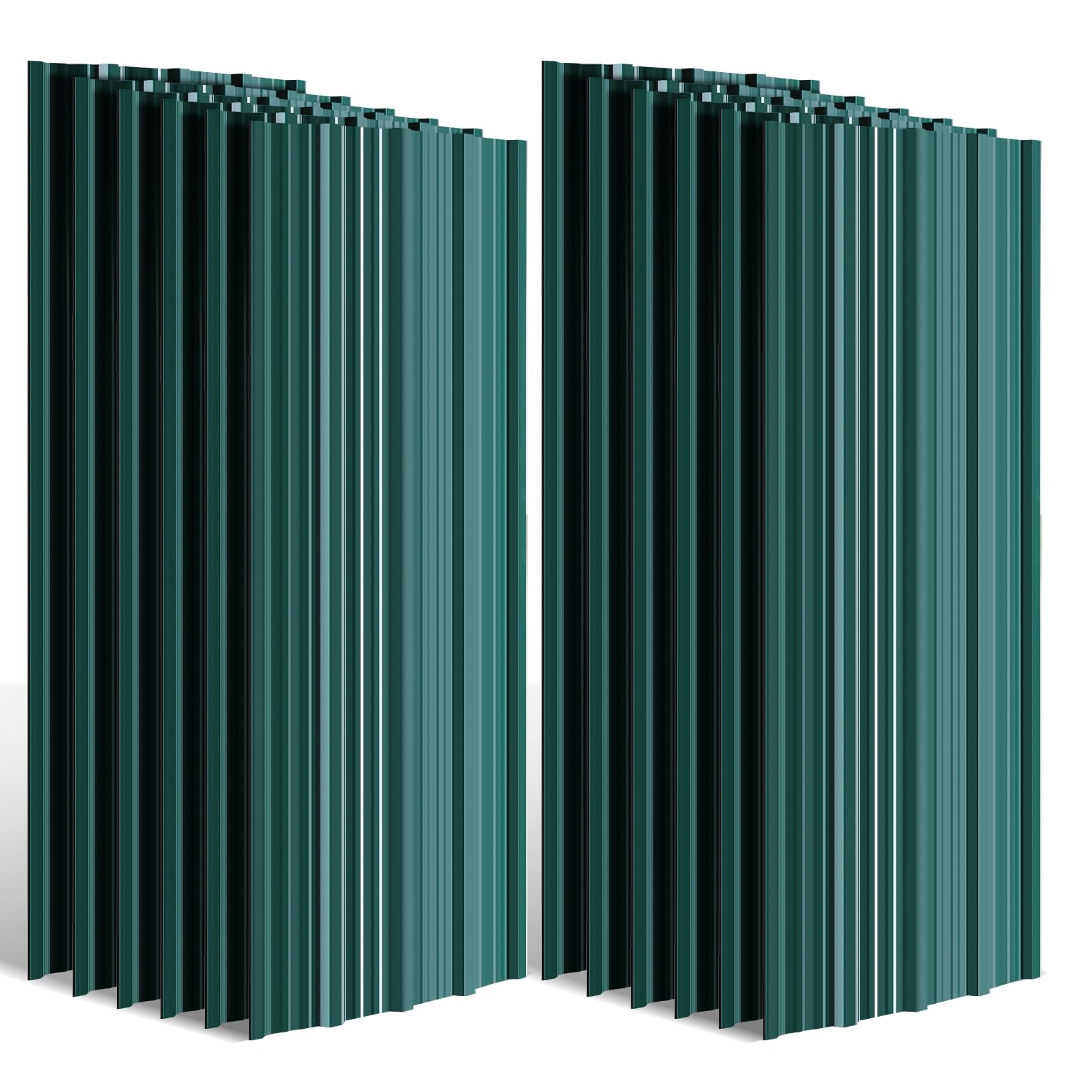 Lot de 24 plaques trapézoïdales en tôle galvanisée pour des structures de toiture durables, parfaites pour les auvents et les abris de jardin, surface totale 14 m²