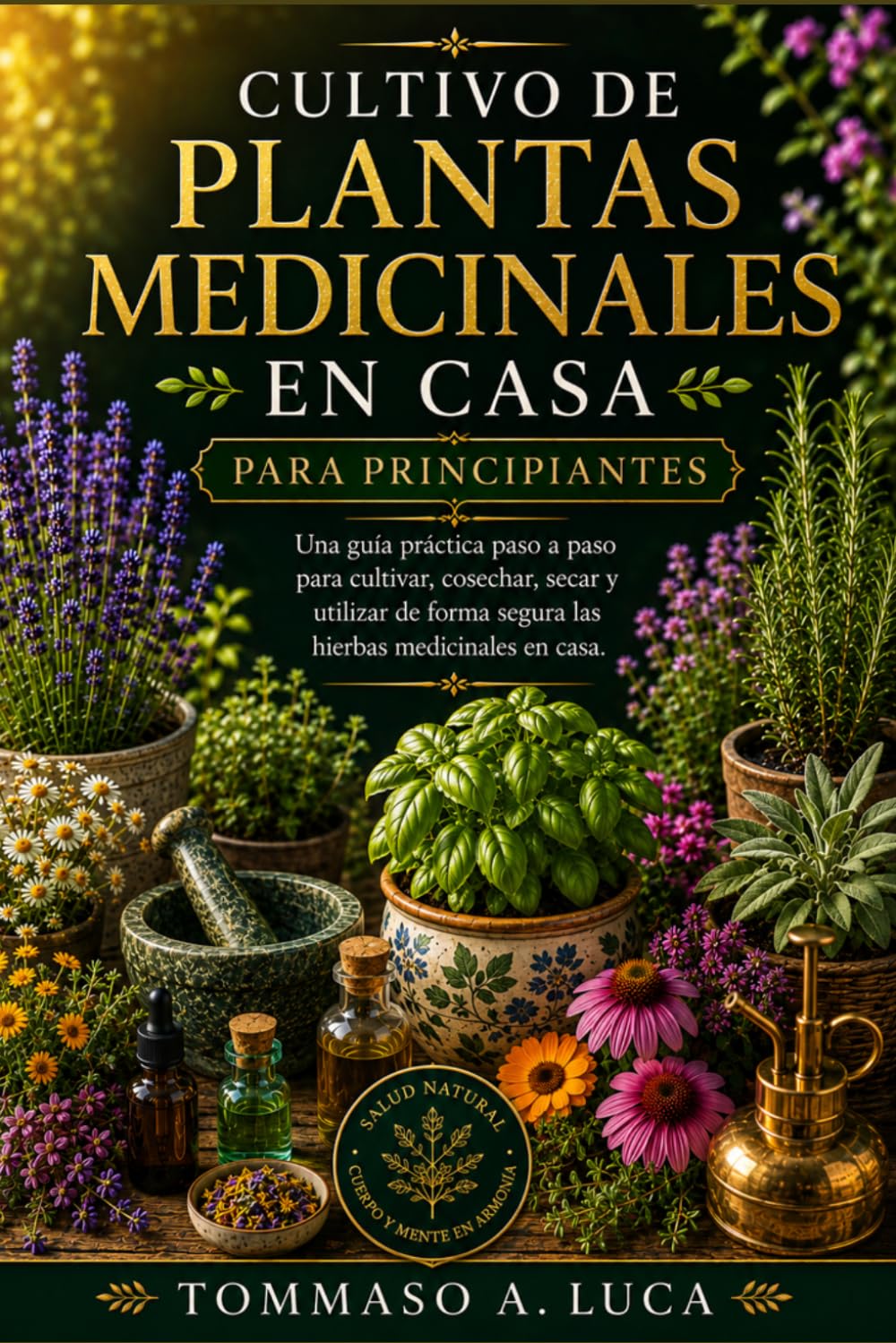 CULTIVO DE PLANTAS MEDICINALES EN CASA PARA PRINCIPIANTES: Una guía práctica paso a paso para cultivar, cosechar, secar y utilizar de forma segura las hierbas medicinales en casa