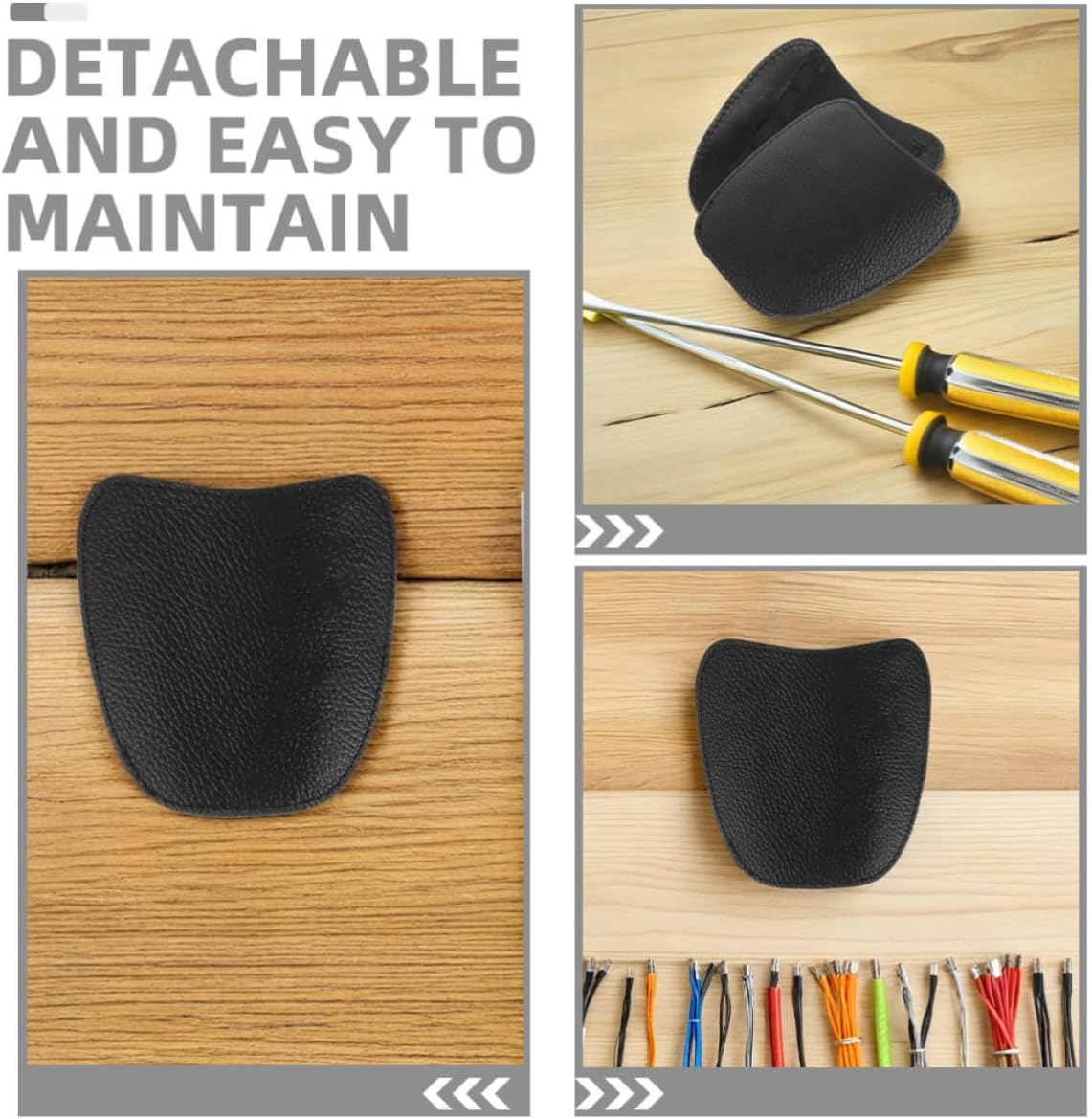 2 Pairs Welding Shoe Caps Detachable Anti Scald Cowhide Pu Black | Professional Welders, Industrial Workshop Use, Easy Maintenance, High Temperature Resistance