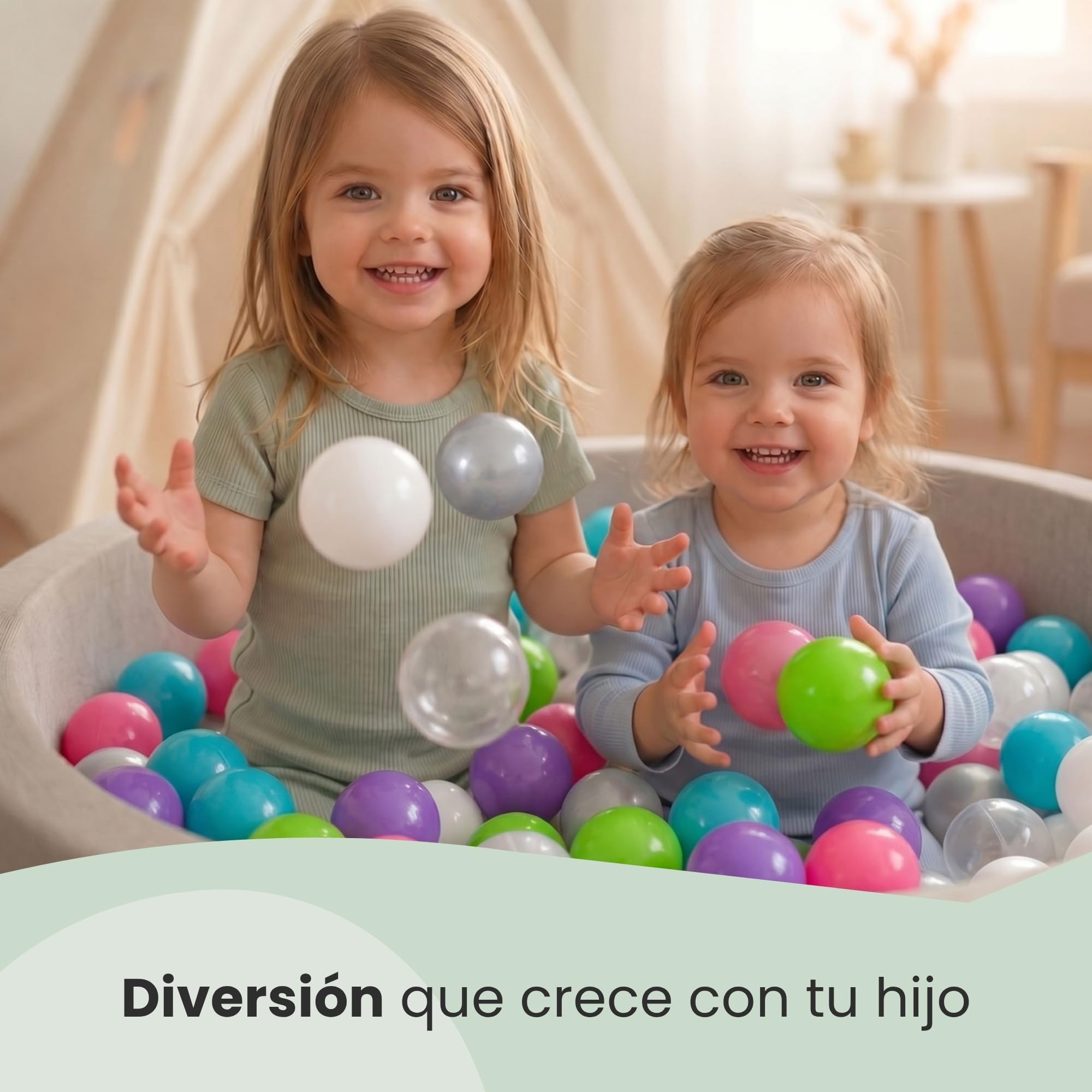LittleTom 350 Bolas de Colores para Piscina de 5,5cm - Pelotas de Plástico para Niños y Adultos - Parque Infantil y Piscinas - 200 Unidades