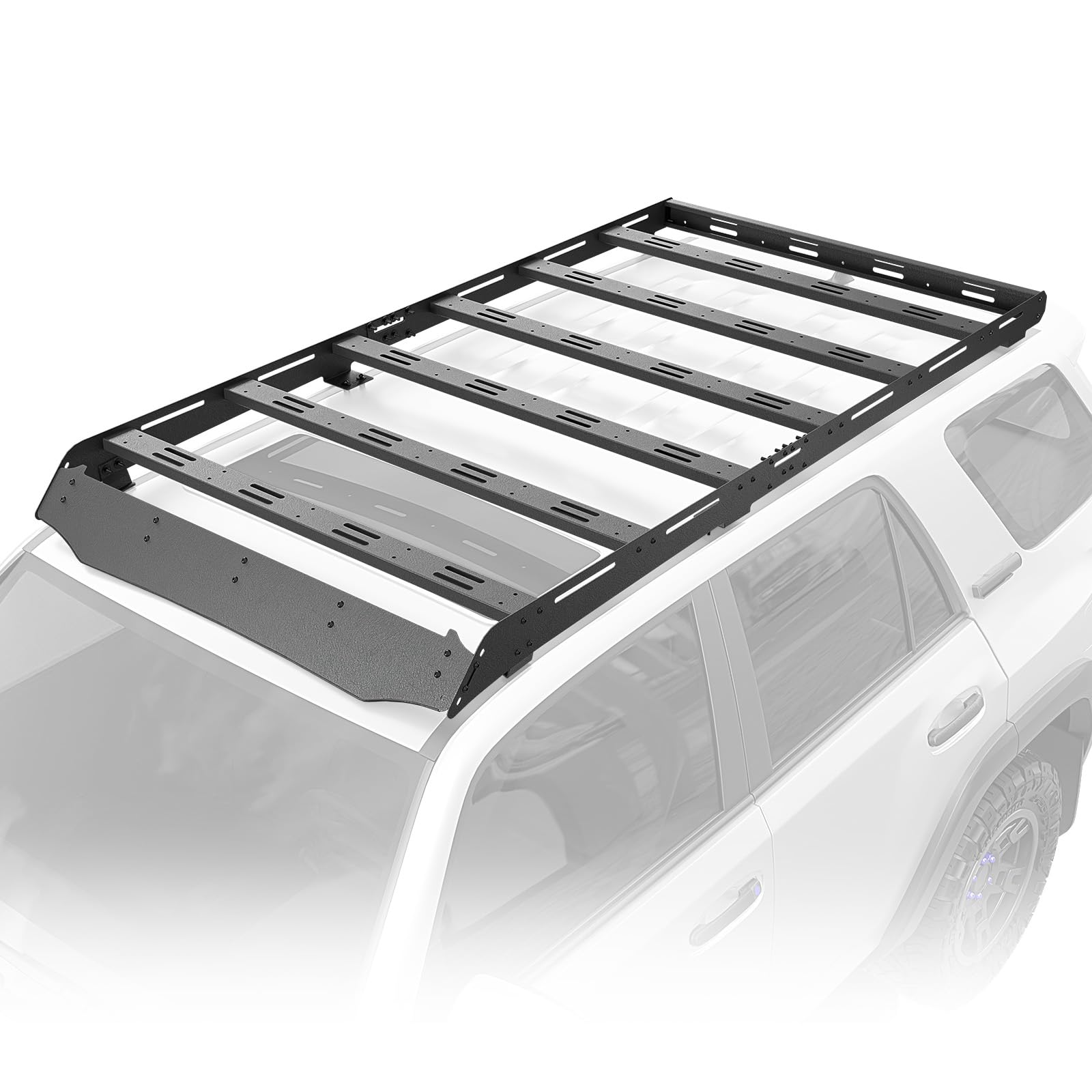 Roof Rack Cargo Basket Full Size Compatible with 2010-2024 Toyota 4Runner 5th Gen, Overland Rooftop Luggage Storage Holder, 800 LBS Platform Style Cargo Carrier for Outdoors Gear