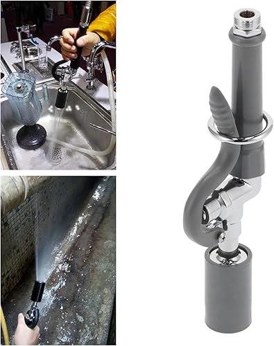 Miniatura 3 de Cabezal rociador de preenjuague con mango de mango, conjunto de rociador de grifo comercial, grifo de enjuague de alta presión, cabezal rociador,