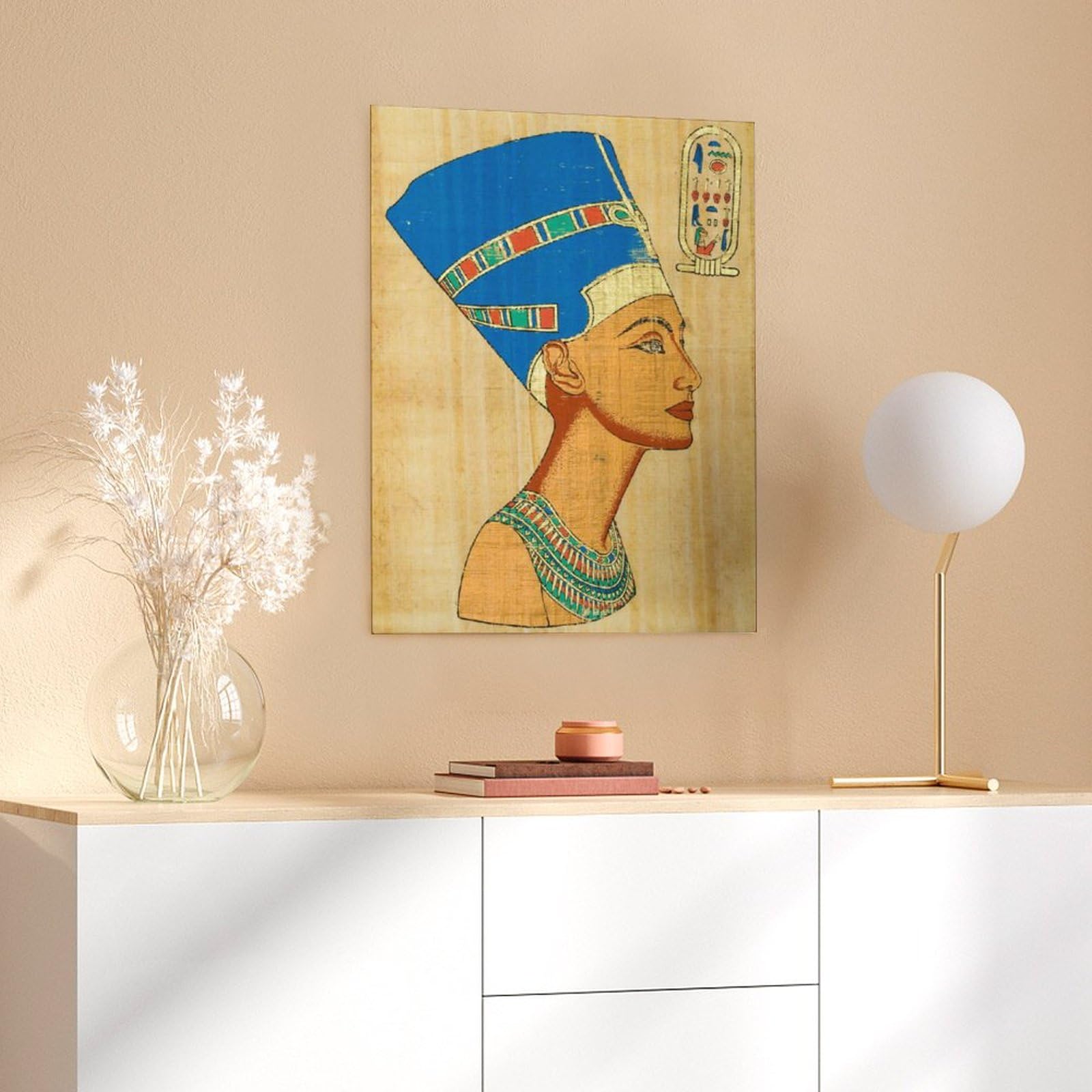 Nefertiti Art Poster décoratif sur toile pour salon, chambre à coucher, 20 x 30 cm