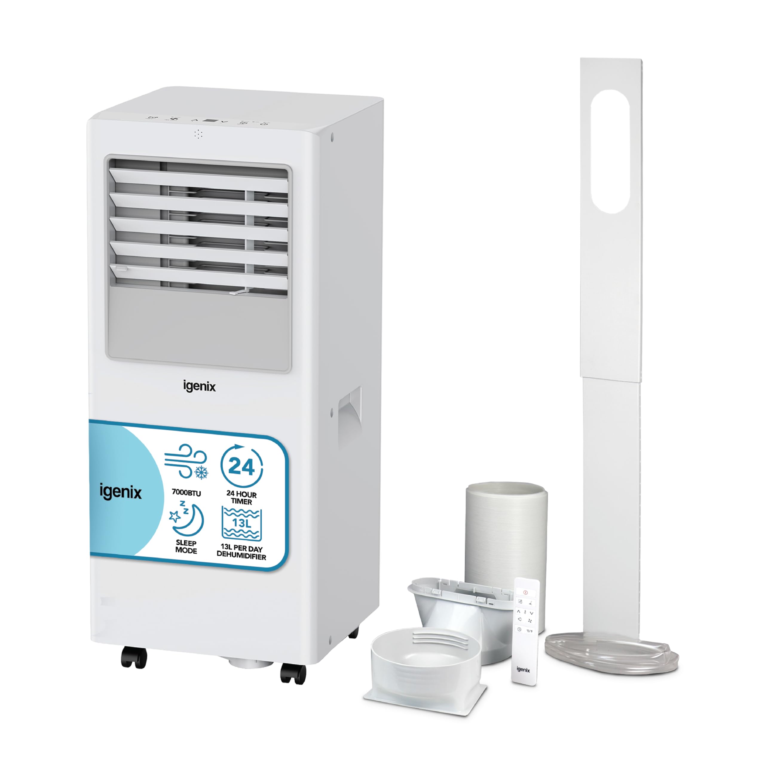 Igenix Unisex White 3-In-1 Portable Air Conditioner, Igac01007w In Small