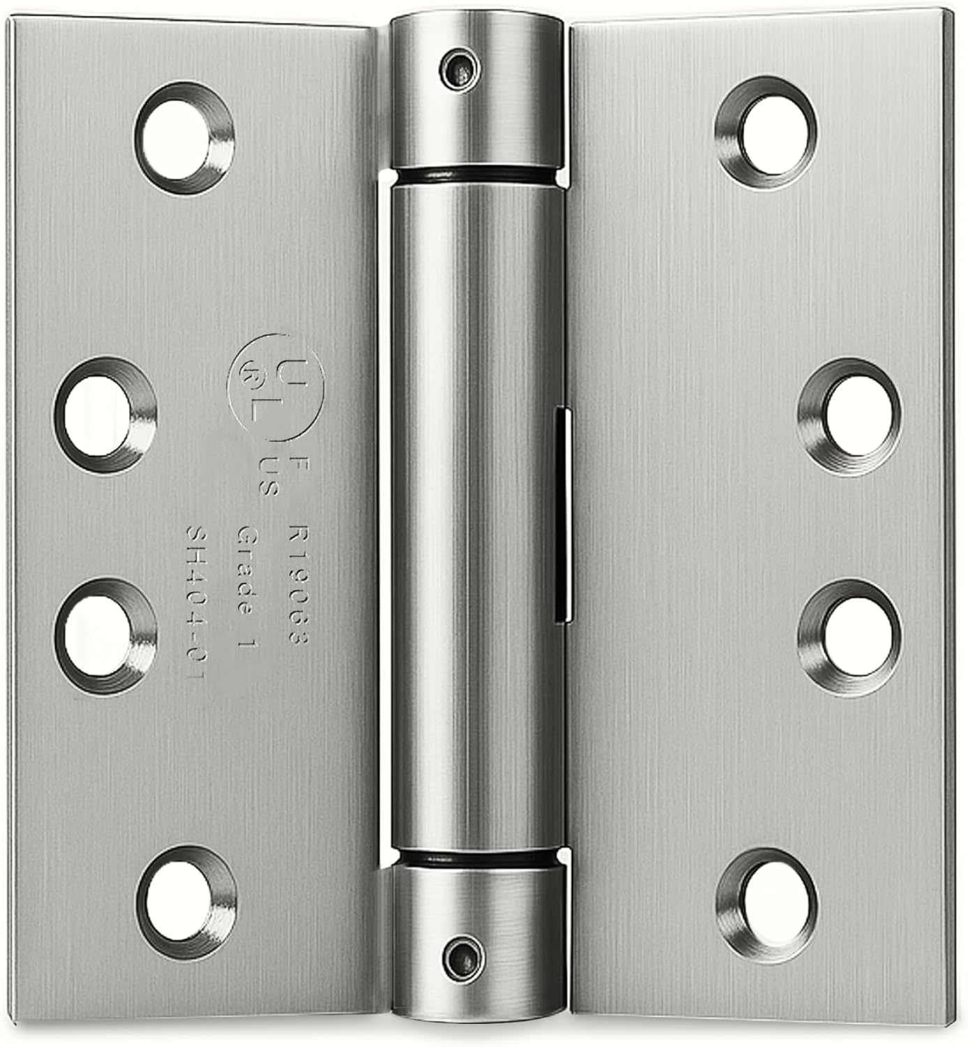 A1 ProGuard Satin Door Hinges 4.5 Inch Self Closing Hinge Hardware Adjustable Spring Hinges for Commercial Grade Self-Closing, UL Listed 3 Pack