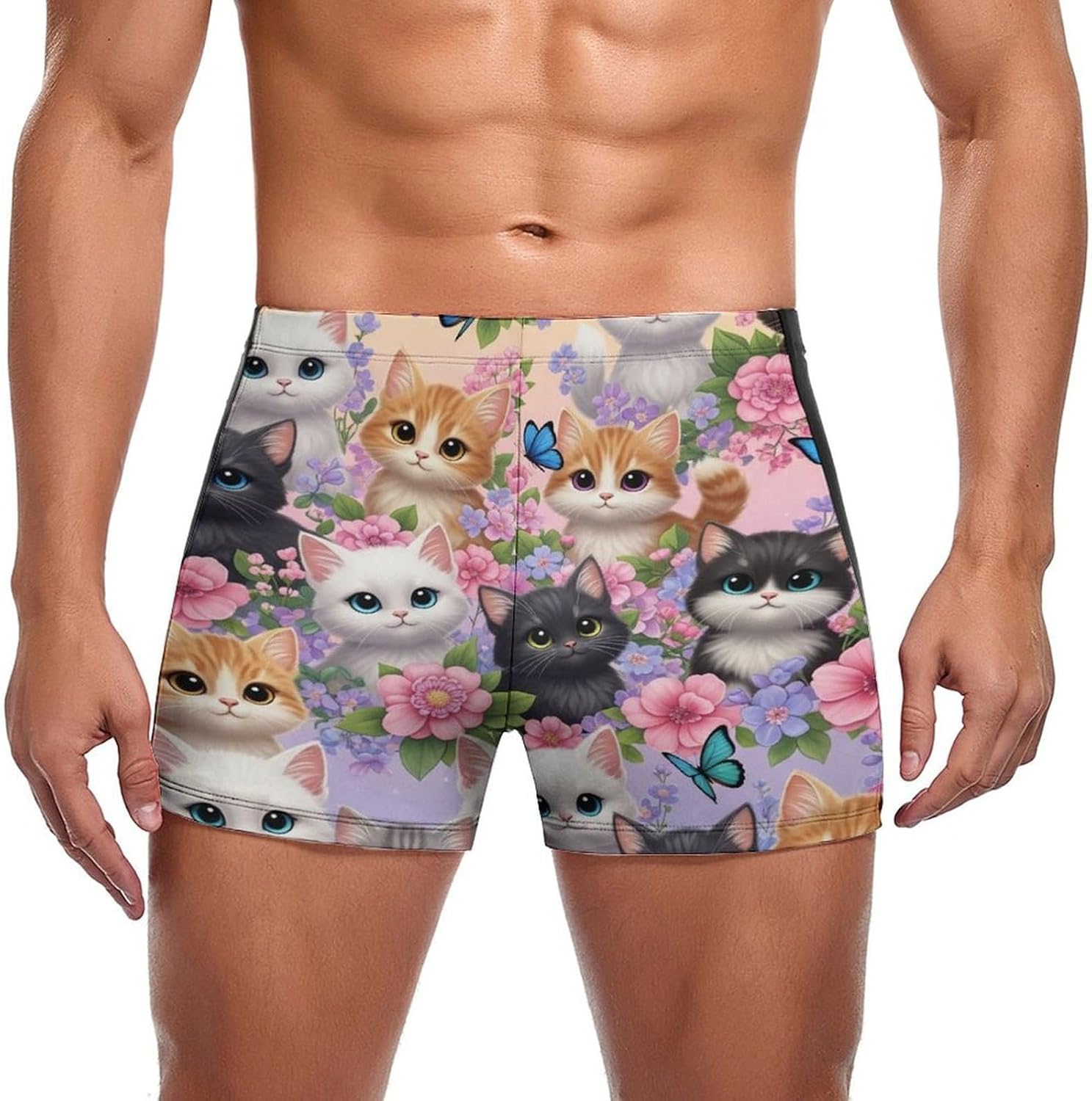 Mens Swim Briefs, Summer Quick Dry Tight Swim Trunks Boxer Swimsuits Elastic Surf Shorts