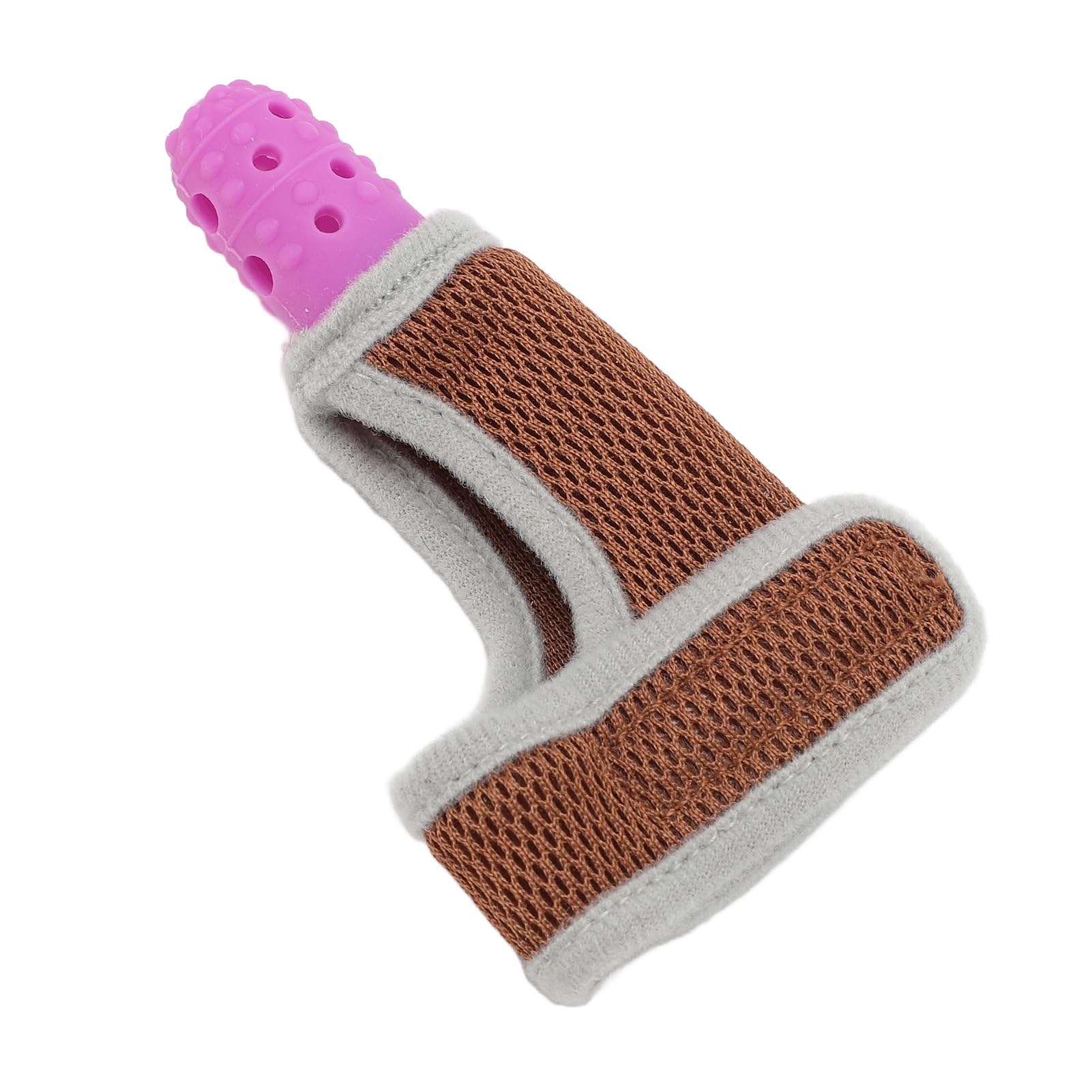 Dispositivo Per Succhiare il Pollice Per Bambini, Protezione Per le Dita in Silicone, Rete Traspirante, Trattamento Per Succhiare il Pollice Regolabile, 7M10Y, Blu, Con (PURPLE)