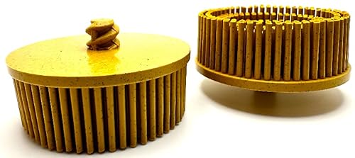 Miniatura 7 de Paquete de 5 discos de cerdas abrasivas de óxido de aluminio y cerámica con bloqueo de rollo de cambio rápido, compatible con soportes Roloc,