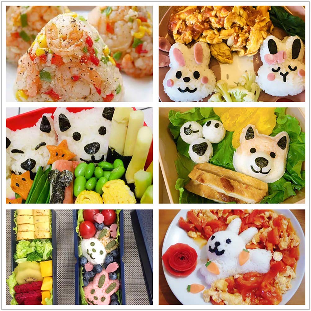 Zestaw Form do Kulek Ryżowych, Kreskówka Kot DIY Maker Sushi Maker Nori Kuchnia Forma Ryżu