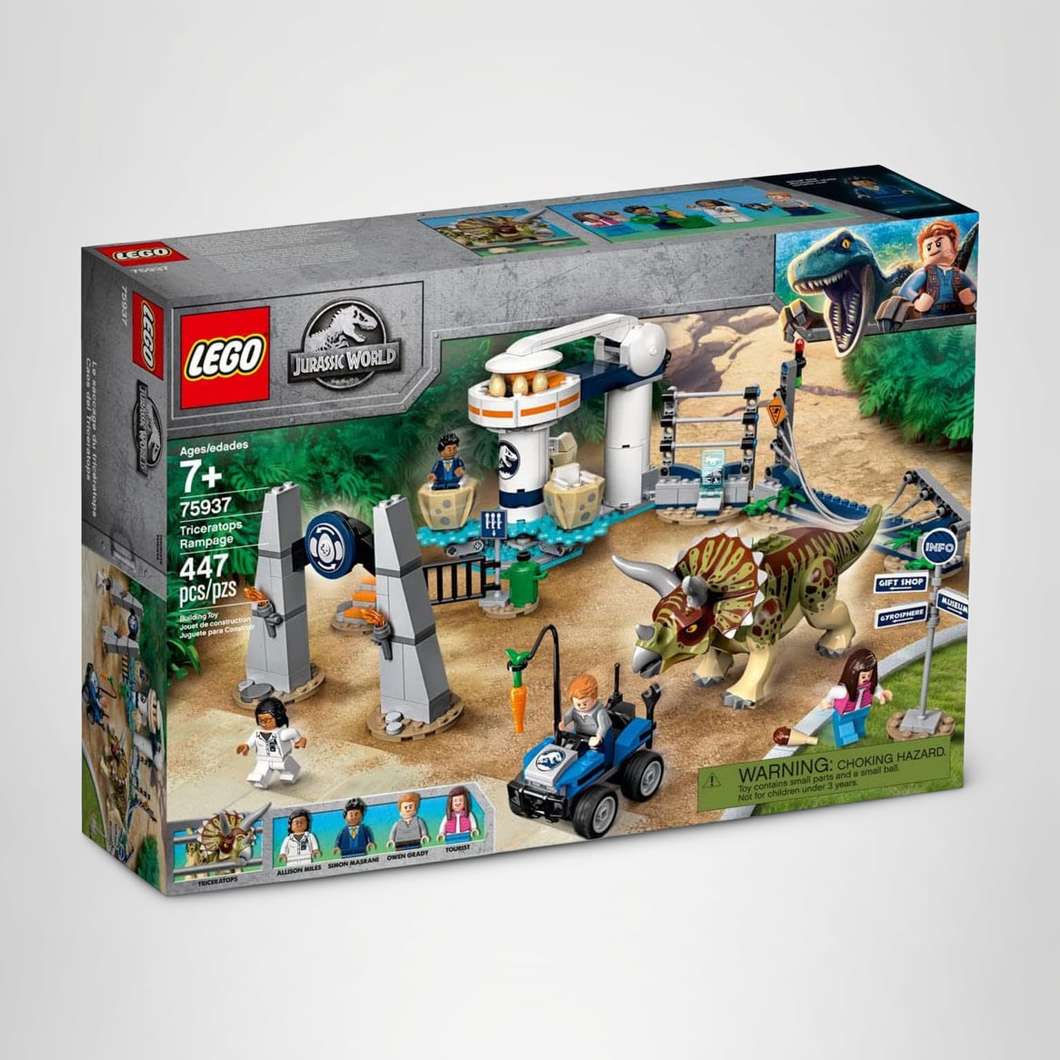 Amazon.com: LEGO Jurassic World Triceratops Rampage 75937 (447