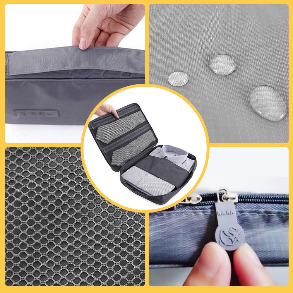 Etui de Voyage pour Chemises, Sac de Voyage Chemise Portable Sac de Voyage pour Chemise Anti - Rides Rangement Chemise Voyage Shirt Travel Bag pour Voyage (Gris)