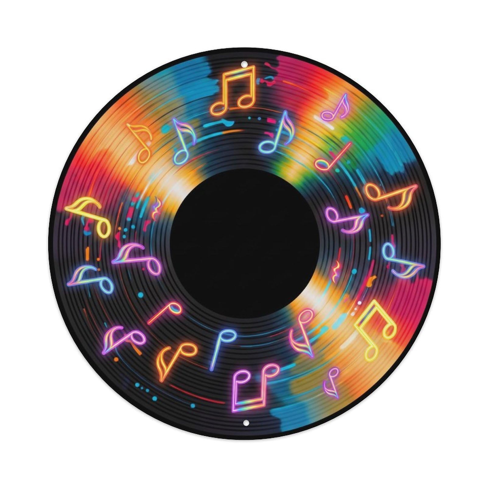 Colorful Music Vinyl Records Balance Bright Mix Metal Tin Sign