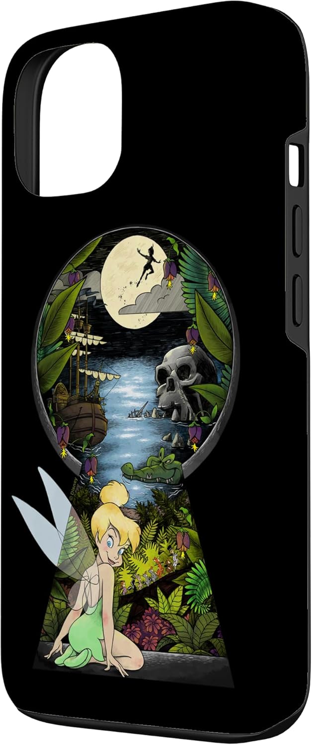 Disney Peter Pan Tinker Bell Keyhole Night Landscape Case for iPhone 13