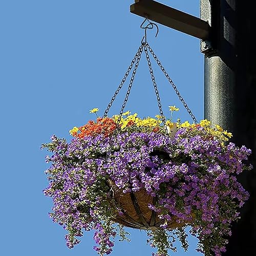 Miniatura 6 de Paquete de 6 cadenas colgantes de 19.7 pulgadas, cadena de cesta colgante negra, para plantas colgantes, comederos de pájaros, vallas publicitarias,