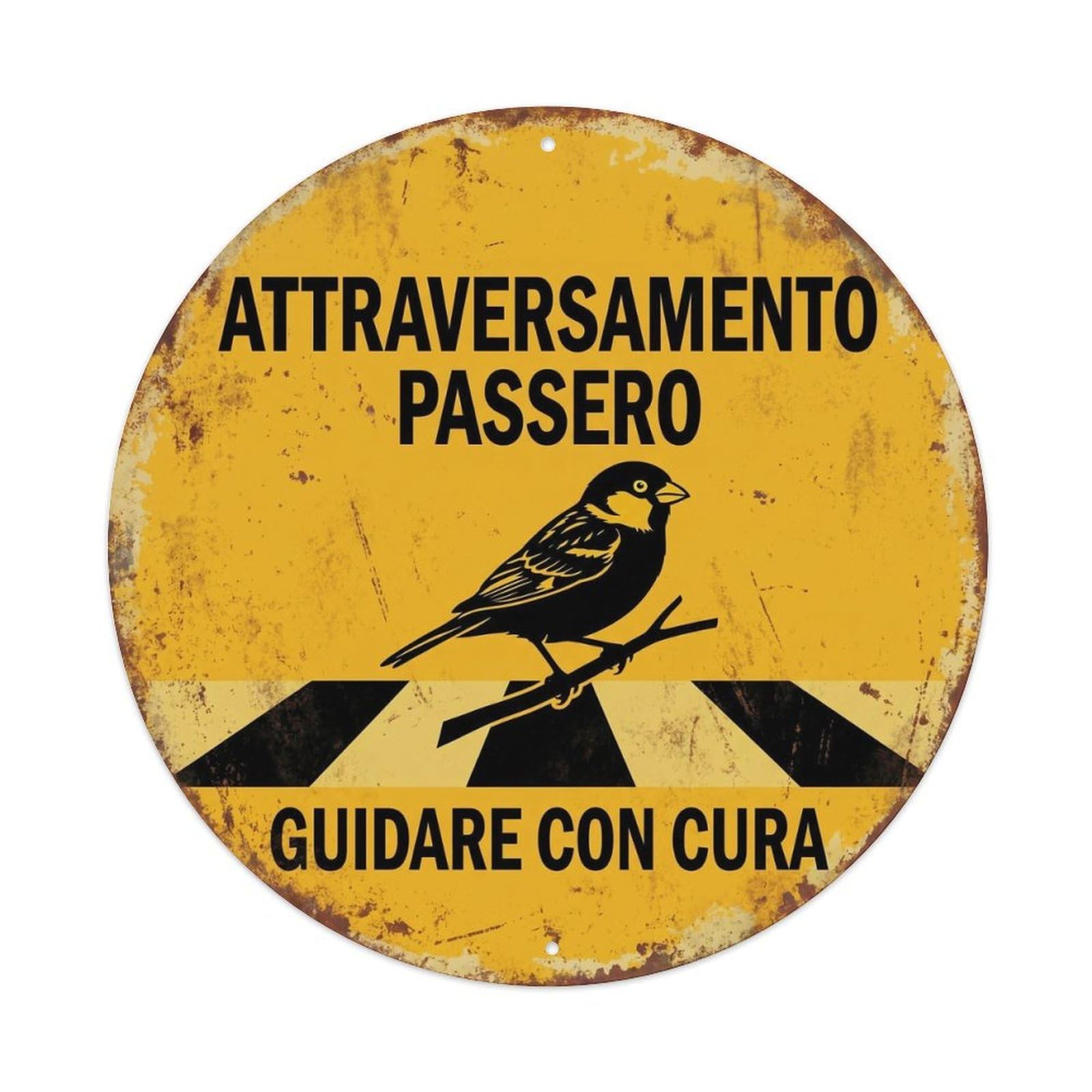 Sparrow Crossing Guidare Cura Weathered Metal Tin Sign