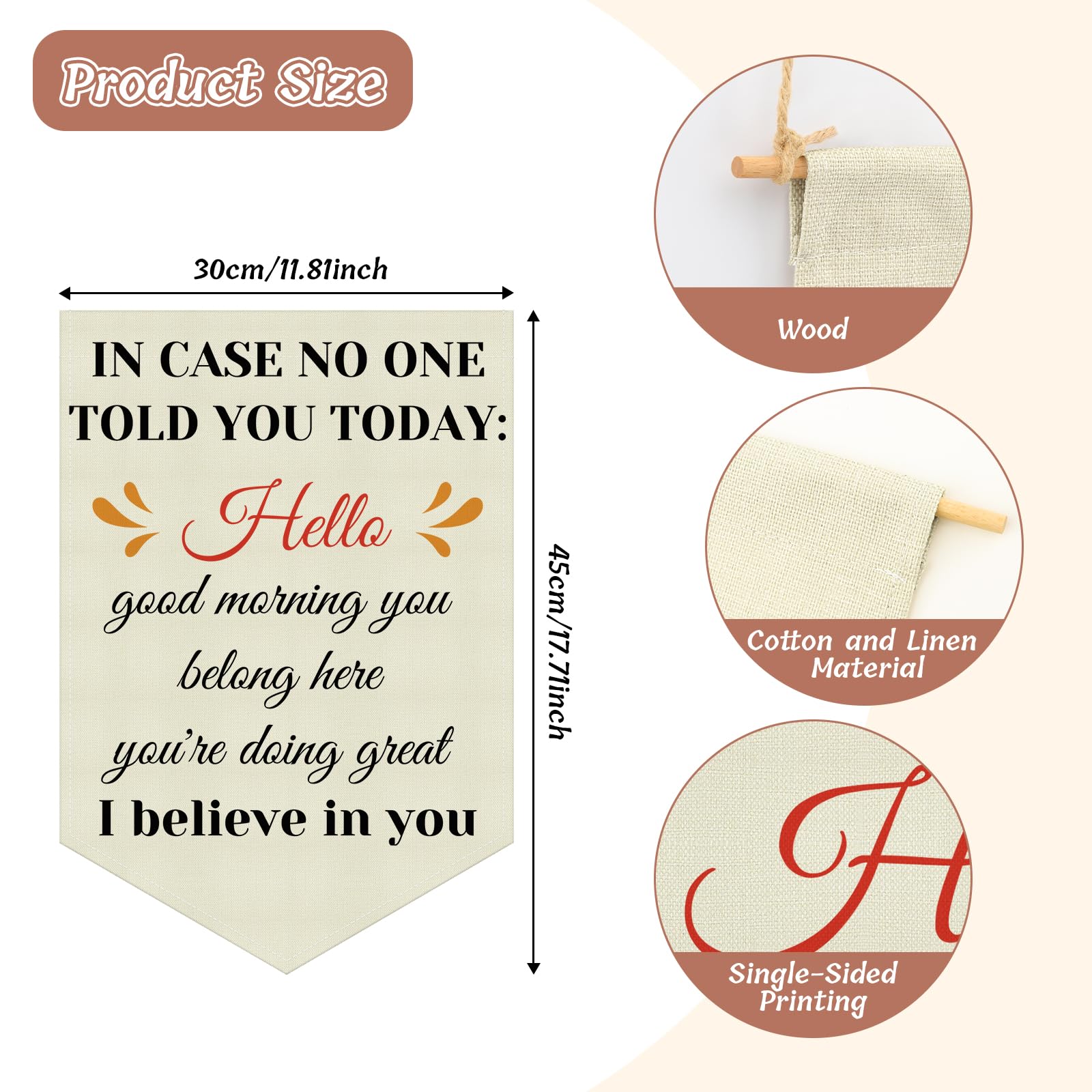 Classroom Banner Motivational Inspirational Wall Banner Hanging Pennant Flag Inspirational Gift for Kids Motivational Classroom Nursery Kid Room Decor Playroom Decor Christmas Birthday Gift Linen