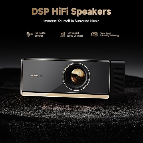 Miniatura 5 de Wanbo Proyector X5 Pro Google TV compatible con 4K, proyector inteligente ANSI 1100 con WiFi y Bluetooth, proyector de películas para exteriores y