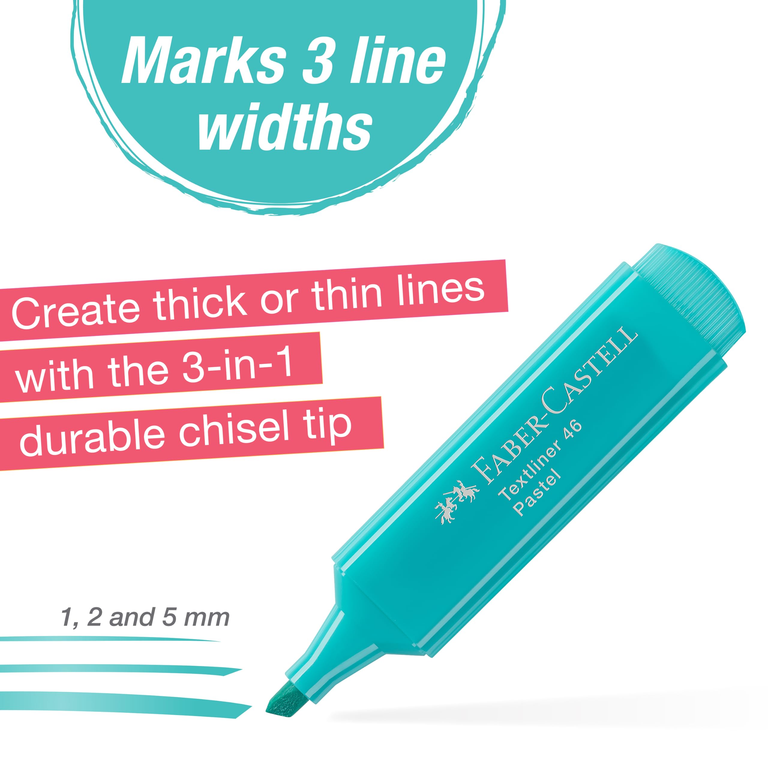 Faber-Castell Evidenziatori Neon Giallo - Set Da 2 Con Punta Cuneo, Ideali Per Studio E Ufficio - Foto 8