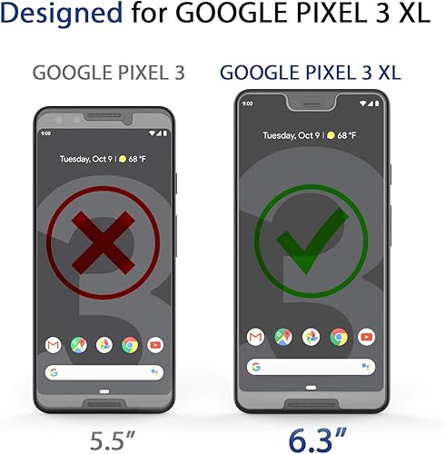 Miniatura 4 de DOME GLASS Whitestone [cobertura completa perfecta] Protector de pantalla de vidrio templado para Google Pixel 3XL con lámpara UV [1 unidad]