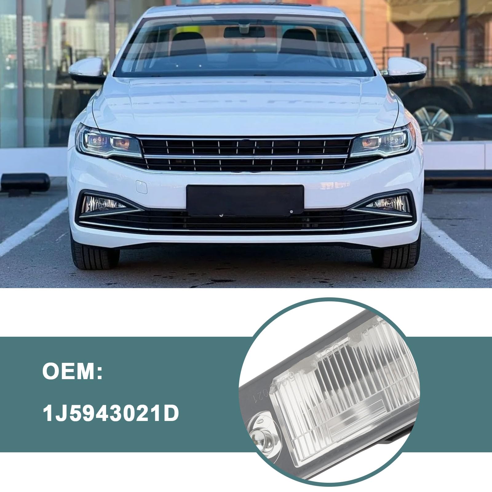 2-pak tylnego oświetlenia tablicy rejestracyjnej zamiennik OEM 1J5943021D 1J5943021 kompatybilny z Volkswagen Bora