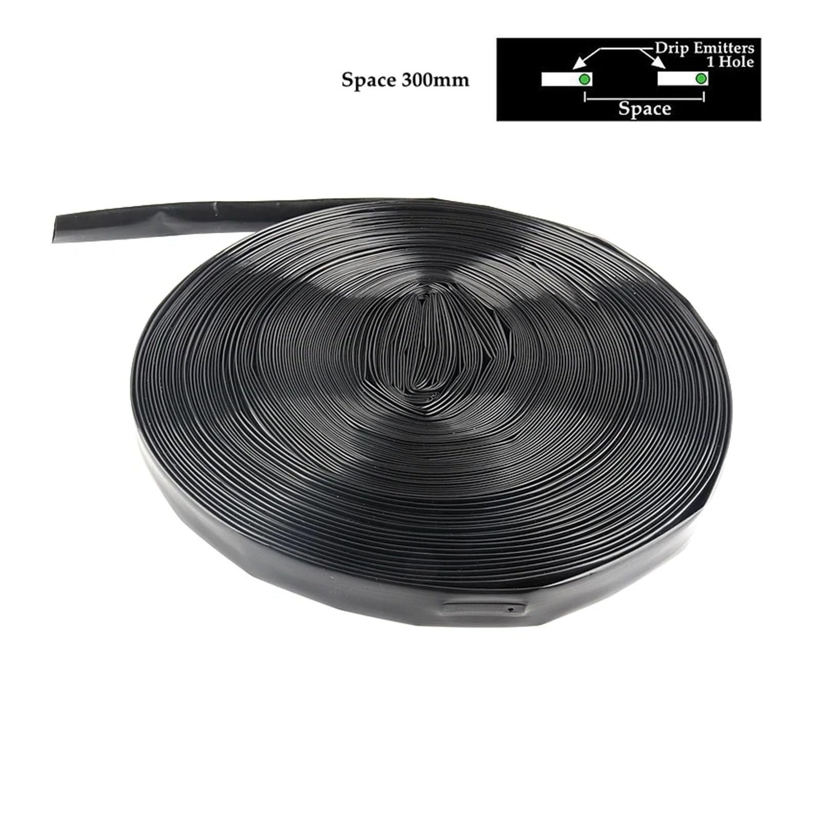 Cinta de riego T, Cinta de riego por goteo 16mm, manguera inmersión for jardín, invernadero, granja, 20-100m(Space 30cm,16MM-100M(2X50M))
