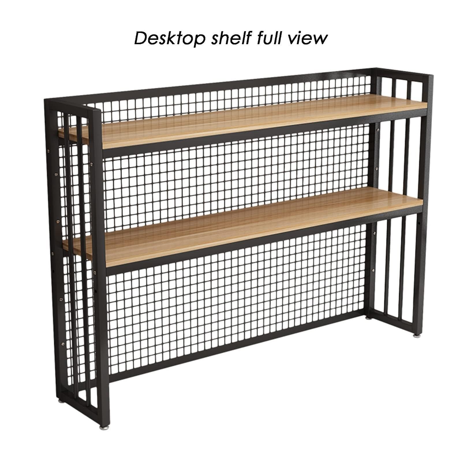 Scaffale per Ufficio a 3 Strati, Scaffale per Organizzatore da Scrivania, Organizzatore per Desktop da Ufficio con Pannello Traforato, Allungabile, per Camera da Letto/Ufficio