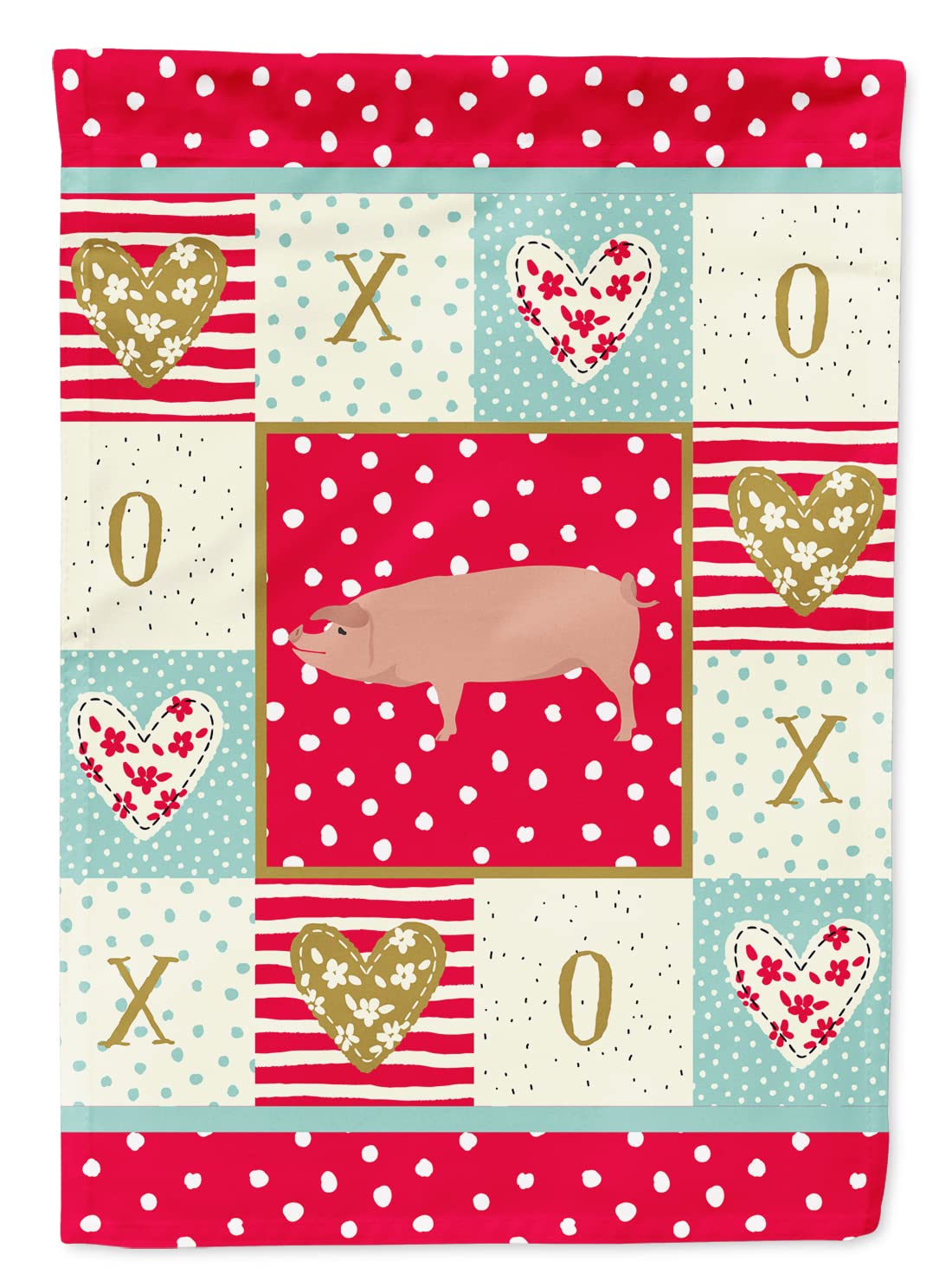 American Landrace Pig Love drapeau en toile de lin de qualité supérieure Caroline's Treasures