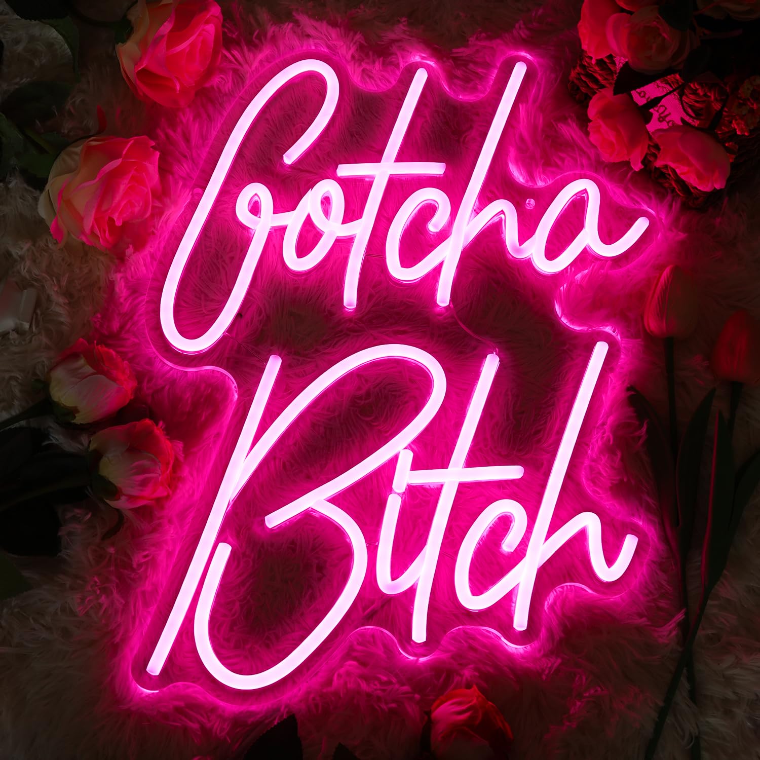 Amazon.co.jp: FVKCLTO ピンクゴッチビッチ ネオンサイン リビング