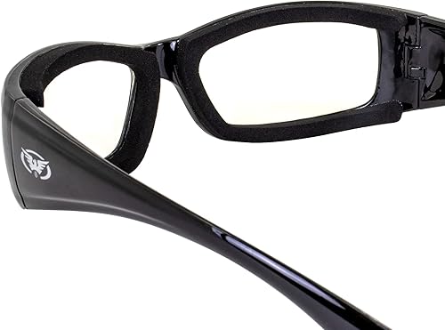 Miniatura 4 de Global Vision StrayCat - Gafas de sol para motocicleta antiniebla, paquete de 3 lentes amarillas transparentes ahumadas para día y noche, espuma