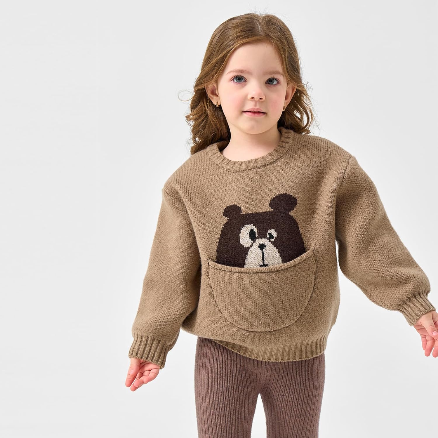 100% Cotton 1-5T Pouch Pocket Knit Toddler Baby Boy Girl Unisex Pullover Sweater Outfits Fall Winter Spring - Image 2