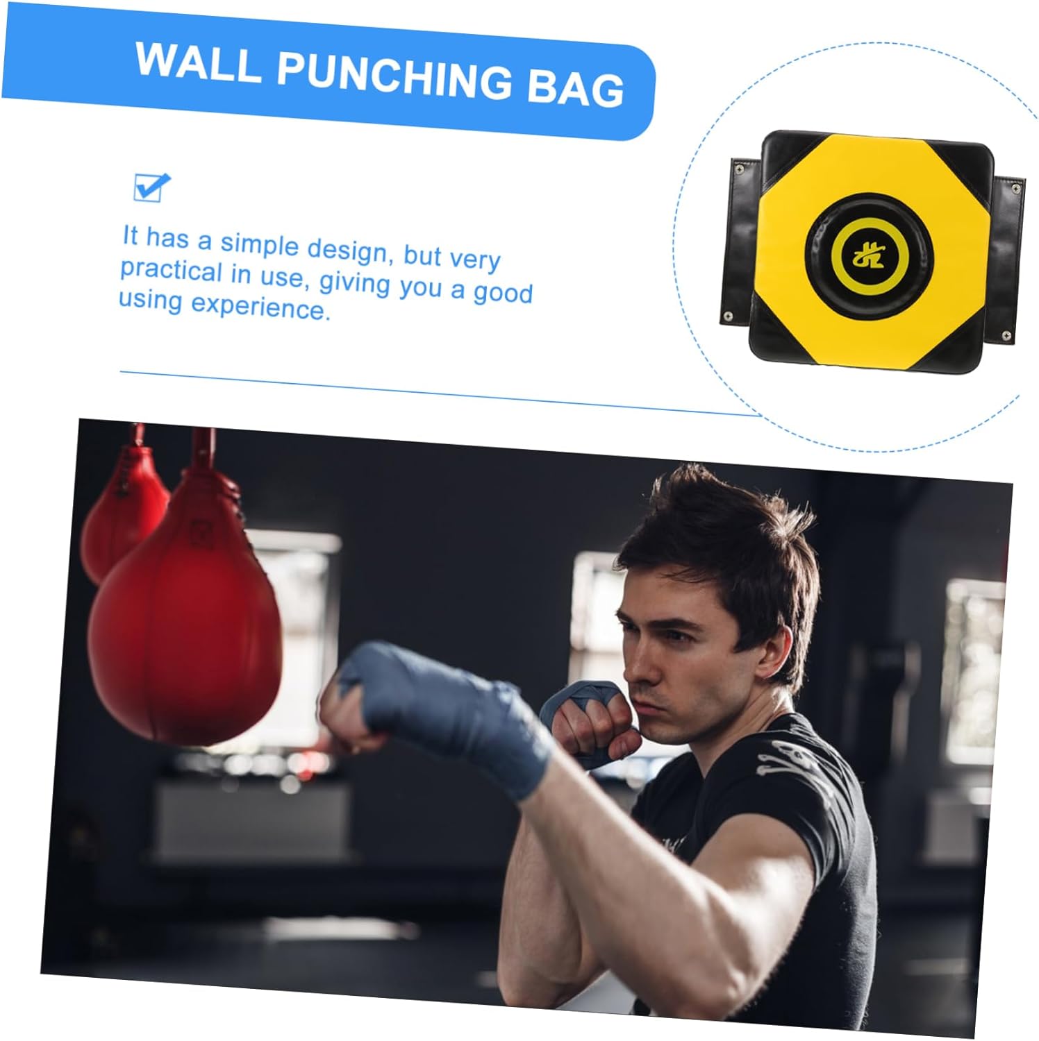 PU Wall Mounted Boxing Punch Pad Kick Cushion for Space Saving Taekwondo Focus Target for Punches Kicks for Fitness Enthusiasts