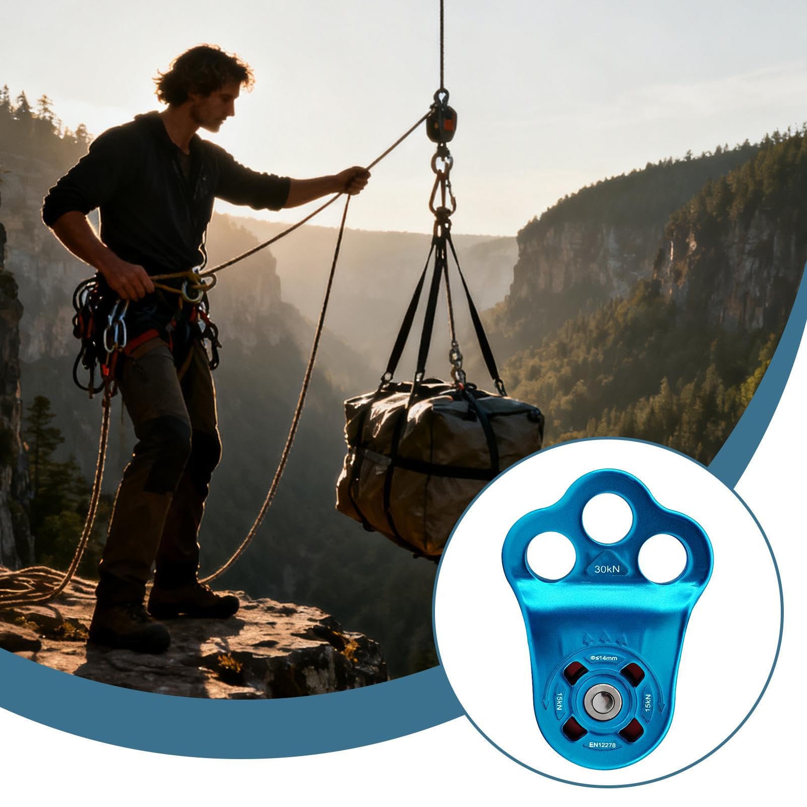 Poleas De Escalada De Protección Contra Caídas Con Dispositivo De Ascenso