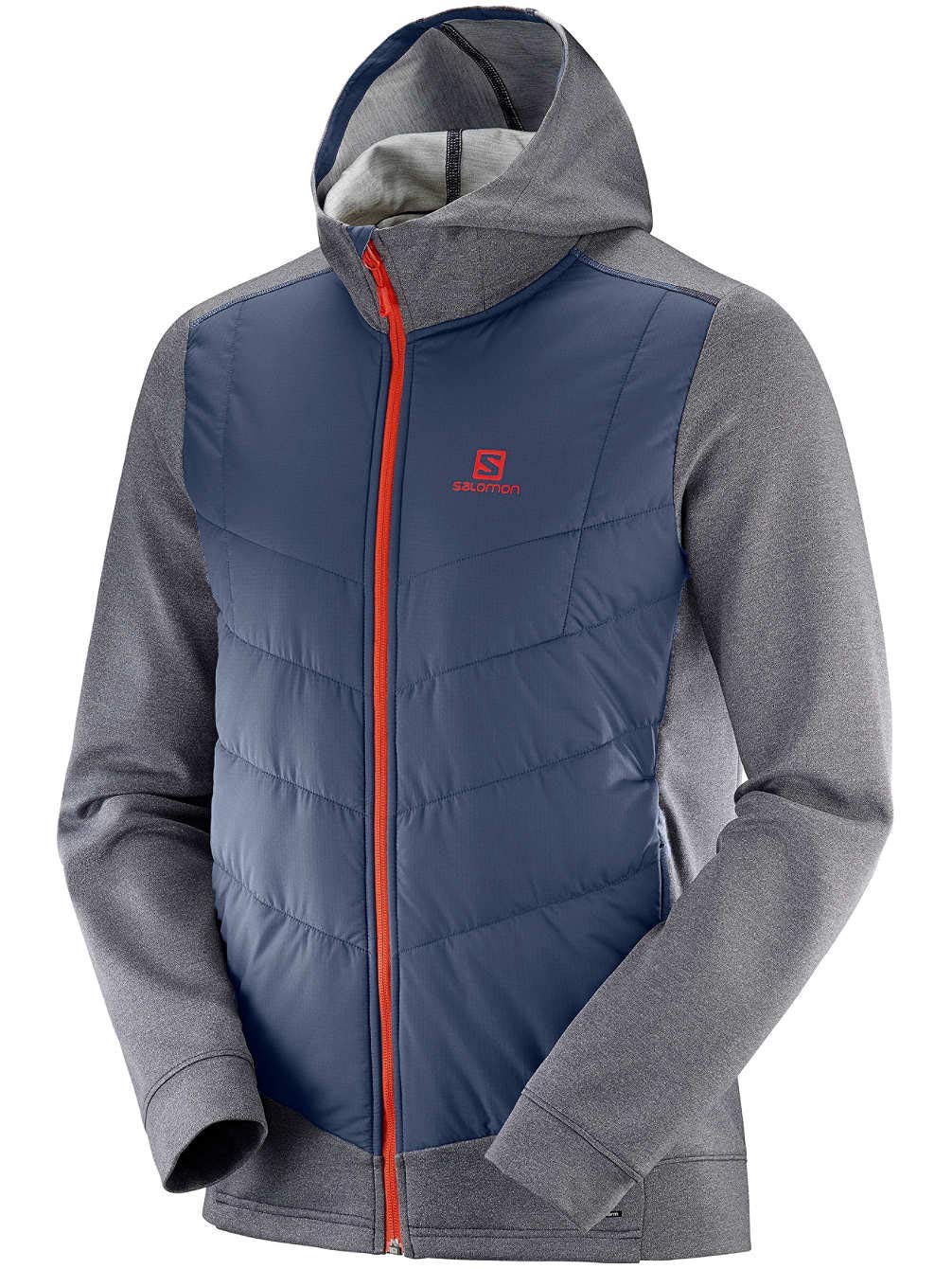 Salomon Pulse Hybrid Hoodie M le sweat de course homme idéal pour courir en forêt