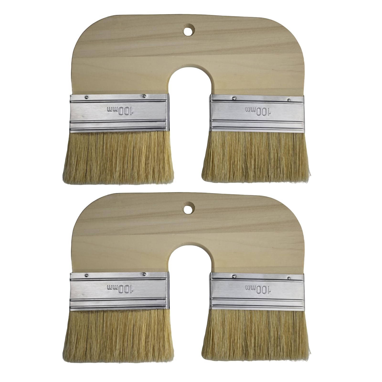 Pincel de pintura de pared, cabeza de cerdas naturales, construcción de madera sostenible para enlucido de cal y durabilidad decorativa, cepillo de cerdas naturales