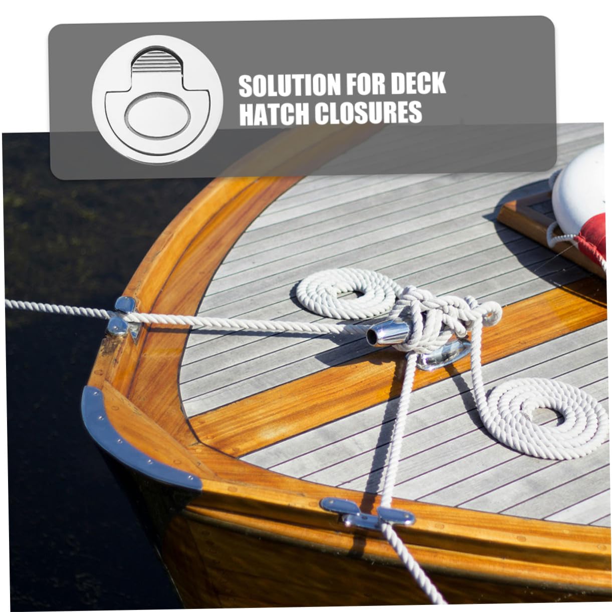 Poignée Encastrée pour Trappe de Bateau en Acier Inoxydable 2pcs, Anneau de Traction Élégant et Robuste pour Applications Marines et Yachts