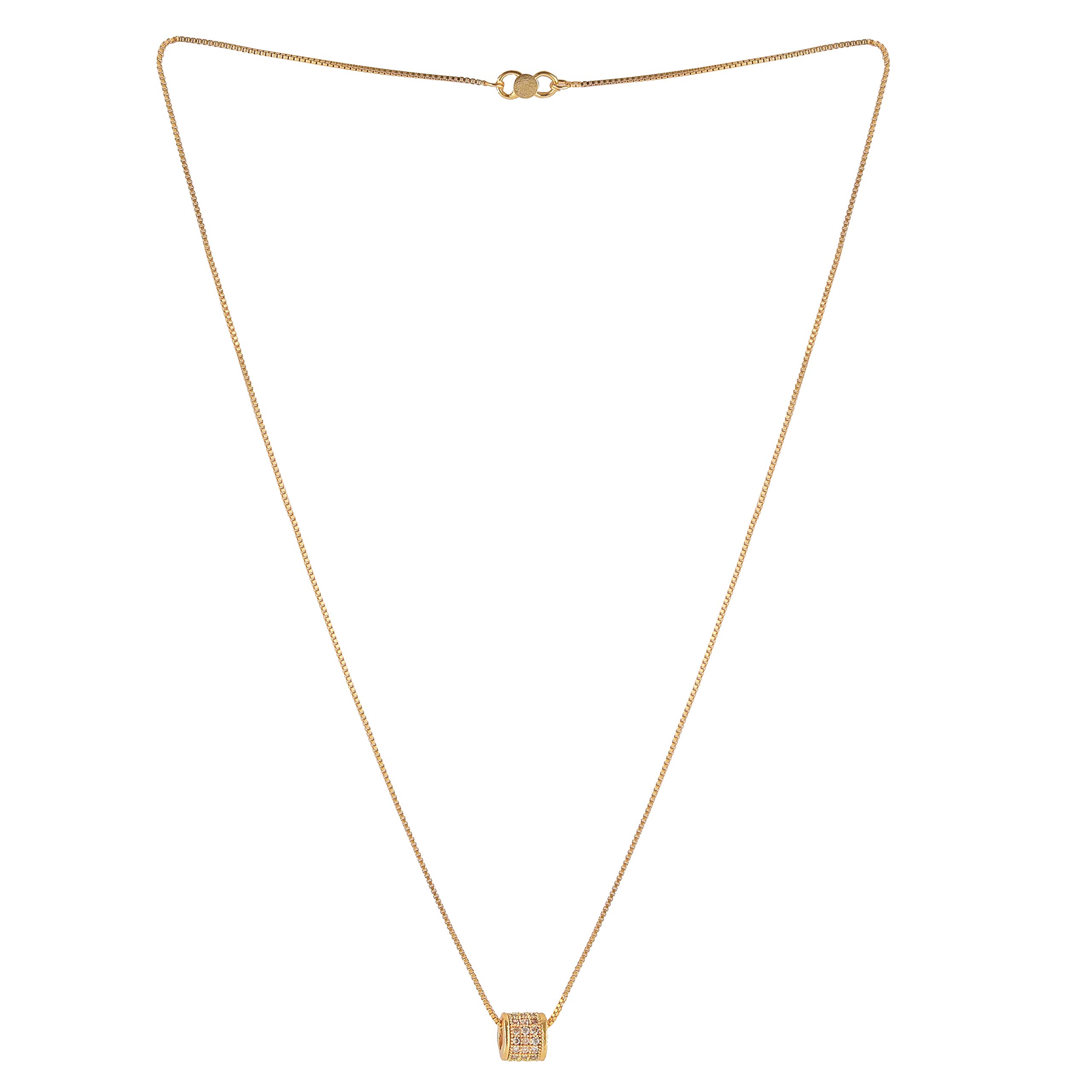 Brado Jewellery Micro Gold Plated White American Diamond Necklace Golden Chain Pendant for Women and Girls (B08WHRBXGJ) Amazon Price History, Amazon Price Tracker