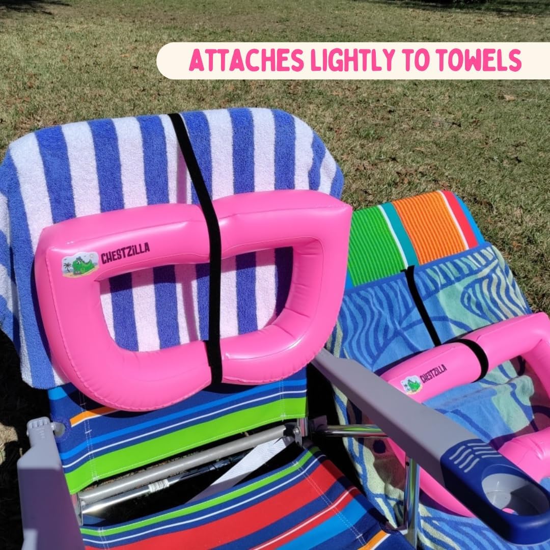 Adjustable Beach Pillow for Sunbathing - Inflatable Pillow for Camping, Swimming Pool & Beach – Waterproof & Lightweight Camping Pillows Easy to Inflate, Transport & Store