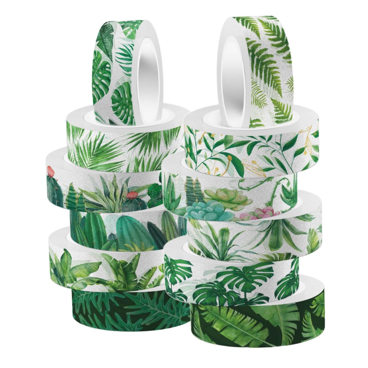 Operitacx 48rotoli Nastro Adesivo Washi Verde Per Decorazioni Nastro Creativo Per Scrapbooking Design Estive Materiale Adesivo Per e Planner