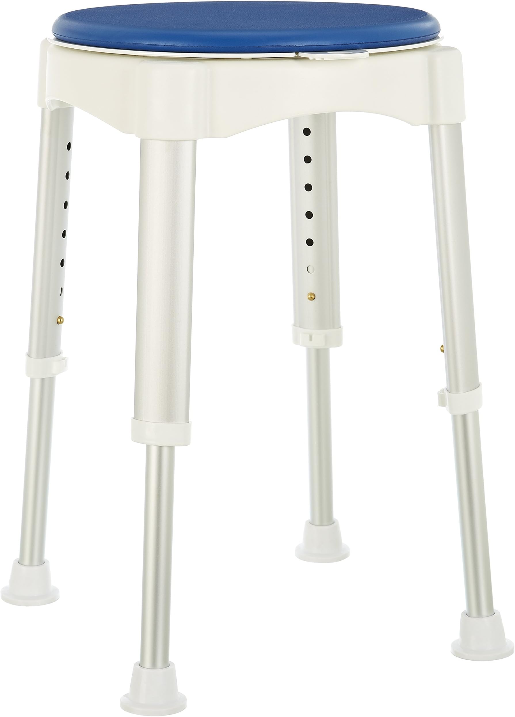 LOMOS bathroom and shower stool with swivel seat, stop function and SoftPad